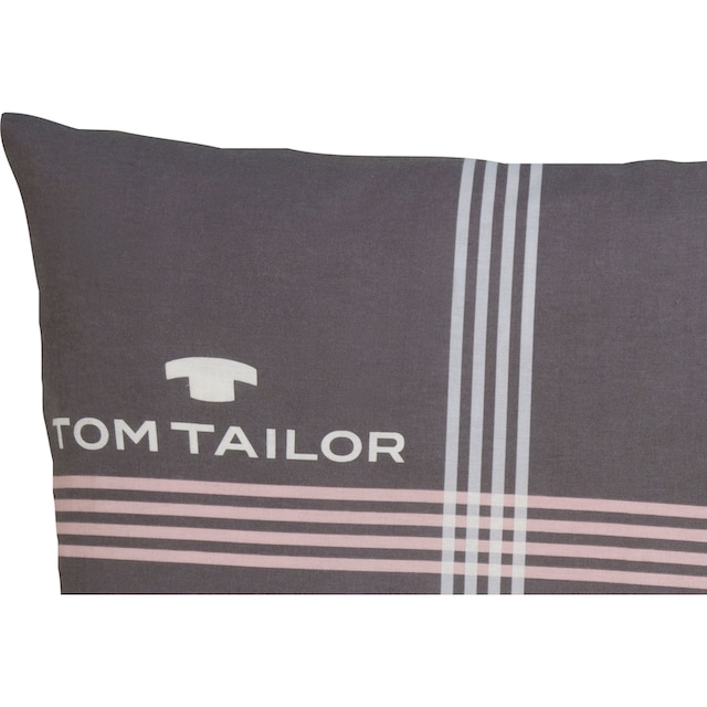 TOM TAILOR HOME Bettwäsche »Ole in Gr. 135x200 oder 155x220 cm«, (3 tlg.), karierte  Bettwäsche aus Baumwolle, mit Reissverschluss maintenant