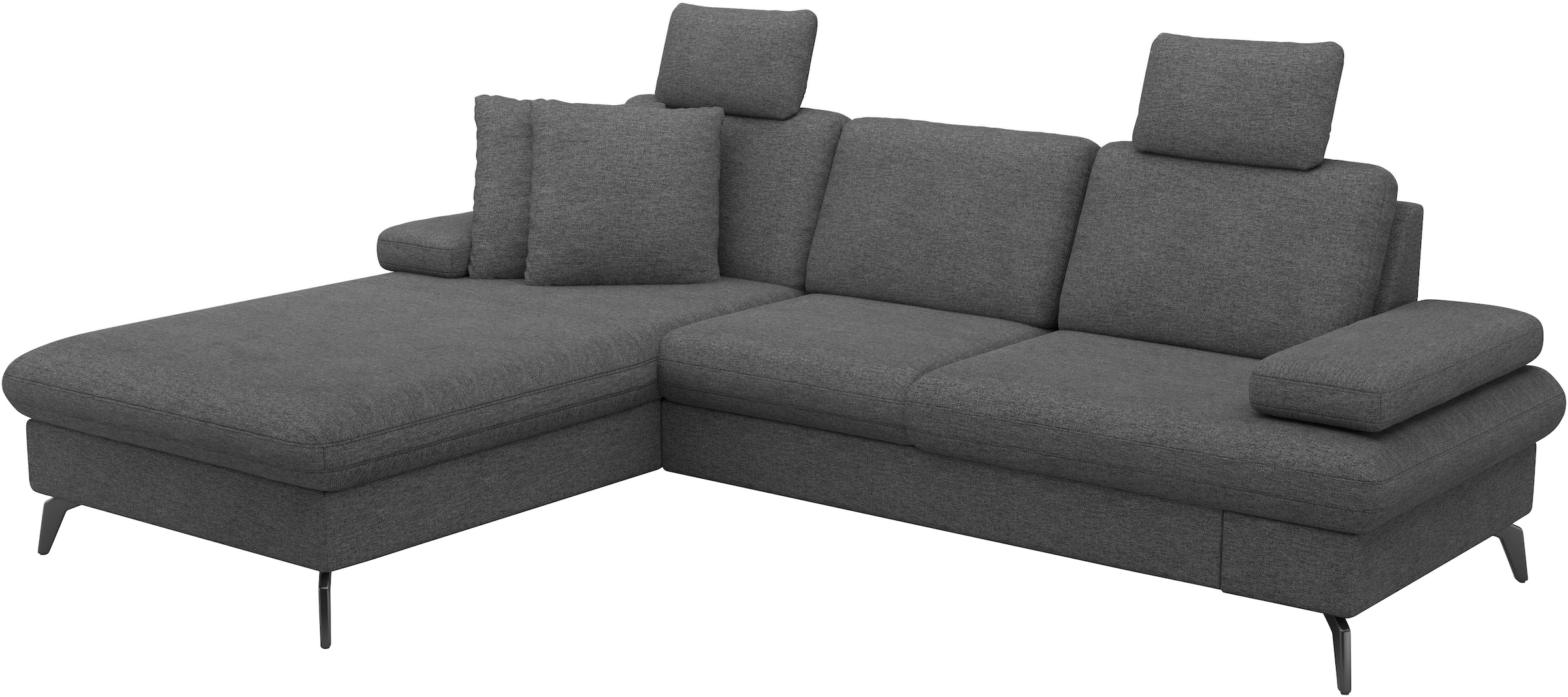sit&more Ecksofa »Morris Jubi L-Form«, inkl. Armteilfunktion und 1 Zierkissen, wahlweise mit Bettfunktion