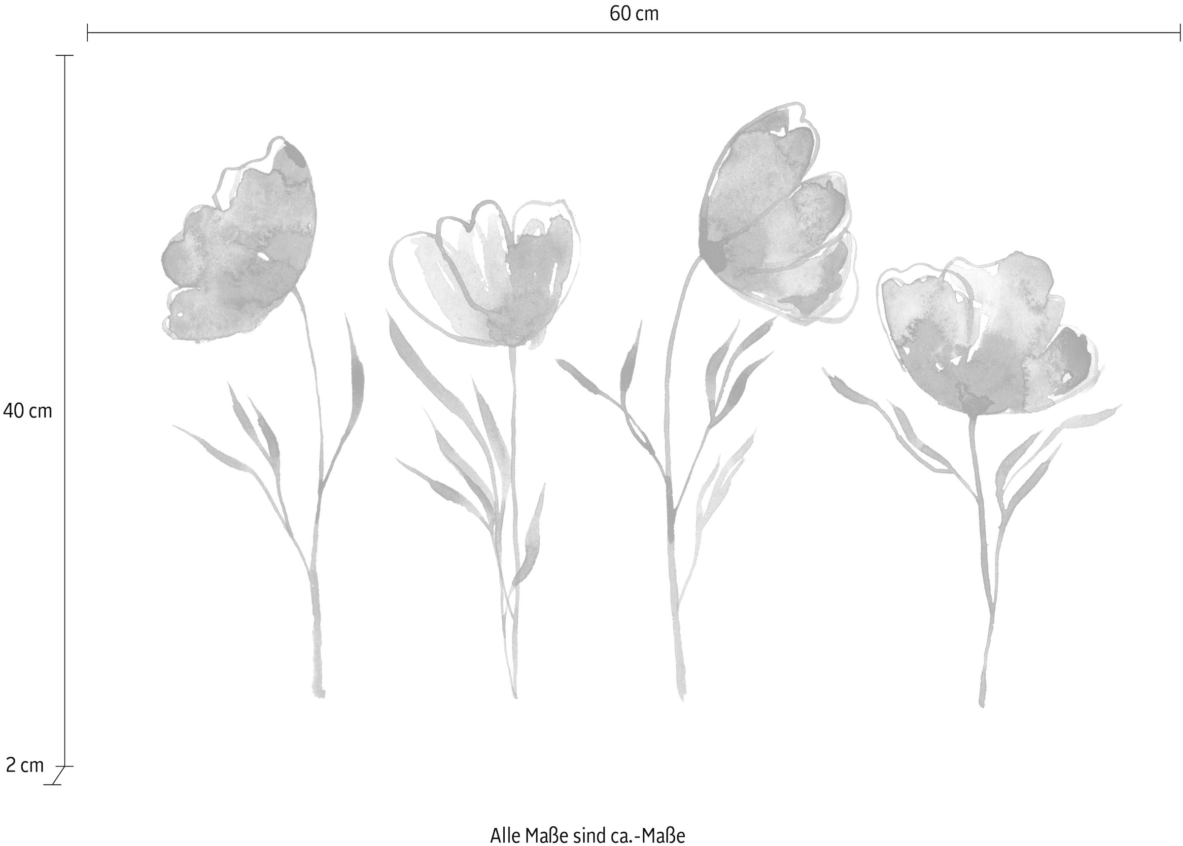 queence Leinwandbild »Blumen« Blumen | Blumenbilder | Kunst Premium-Leinwandstoff, Handarbeit aus Deutschland