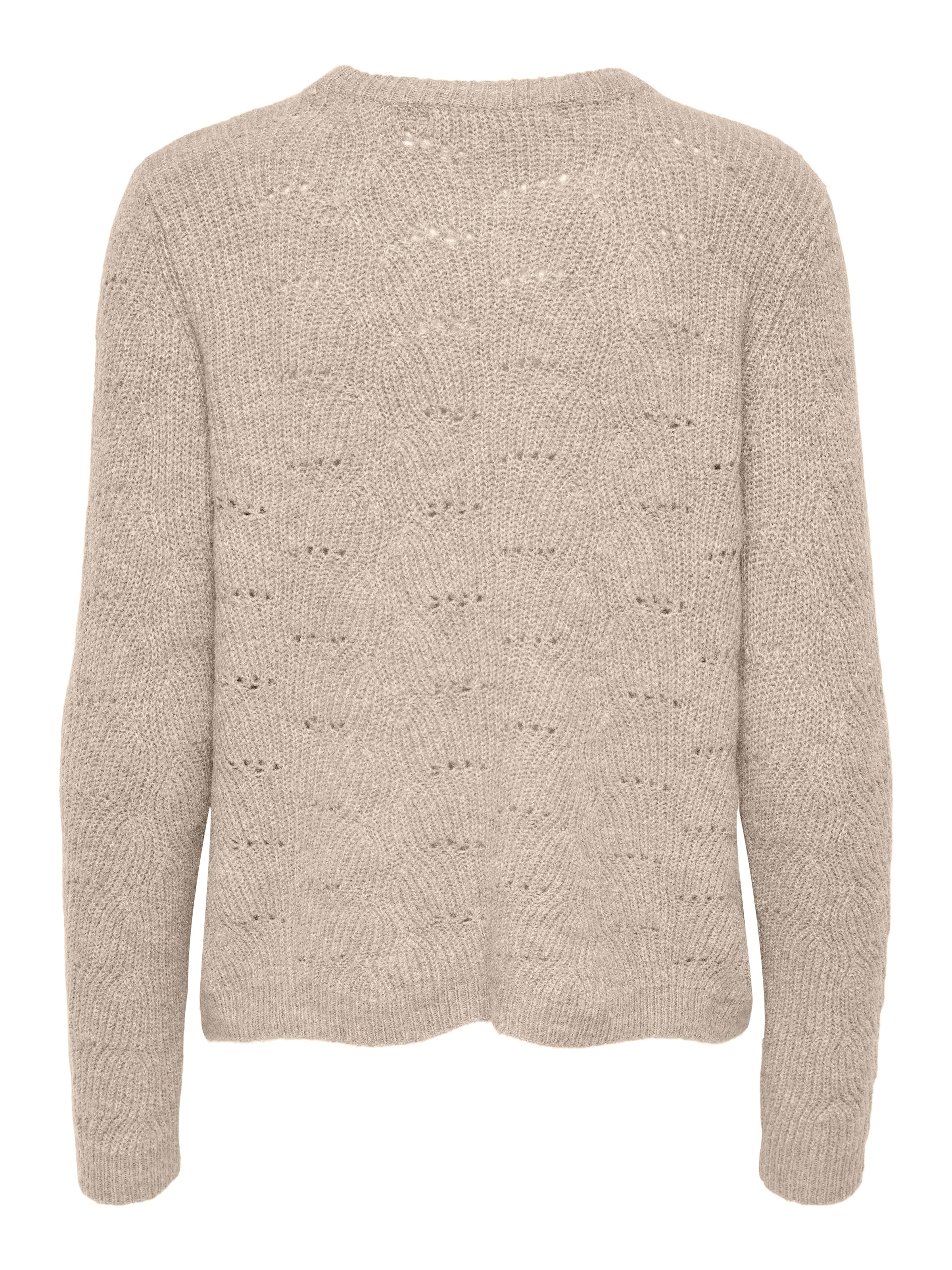 ONLY Rundhalspullover »ONLLOLLI L/S PULLOVER KNT NOOS« Materialmix