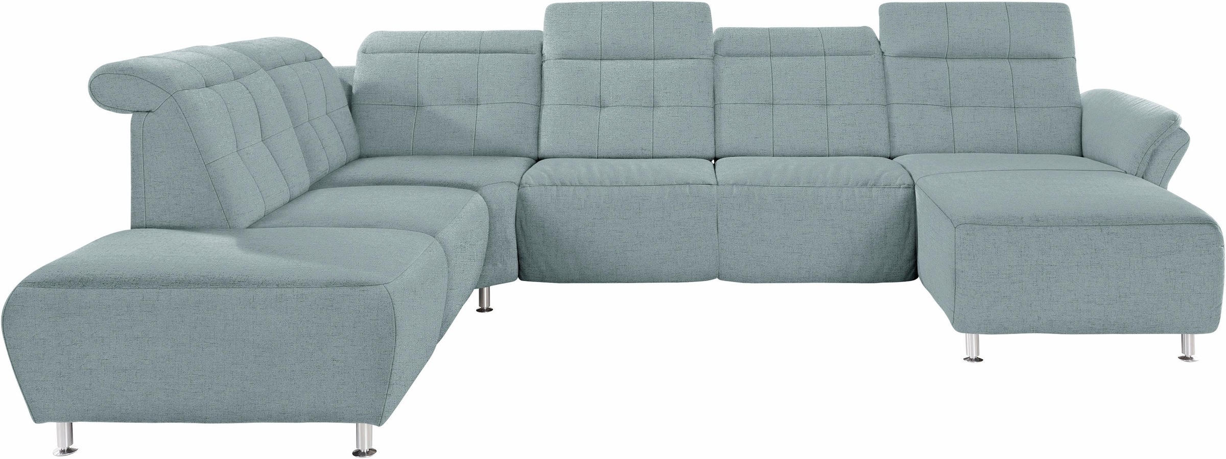 Places of Style Wohnlandschaft »Manhattan U-Form«, 2 Sitze mit elektrischer Relaxfunktion, verstellbare Armlehnen