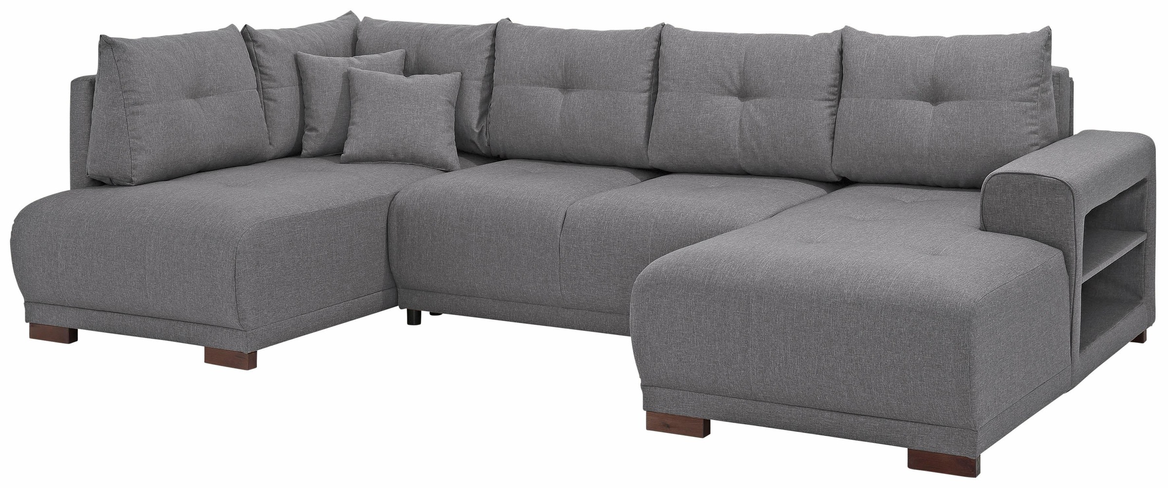 Image of Home affaire Wohnlandschaft »Viborg«, mit Regal in der Armlehne, wahlweise mit Bettfunktion bei Ackermann Versand Schweiz