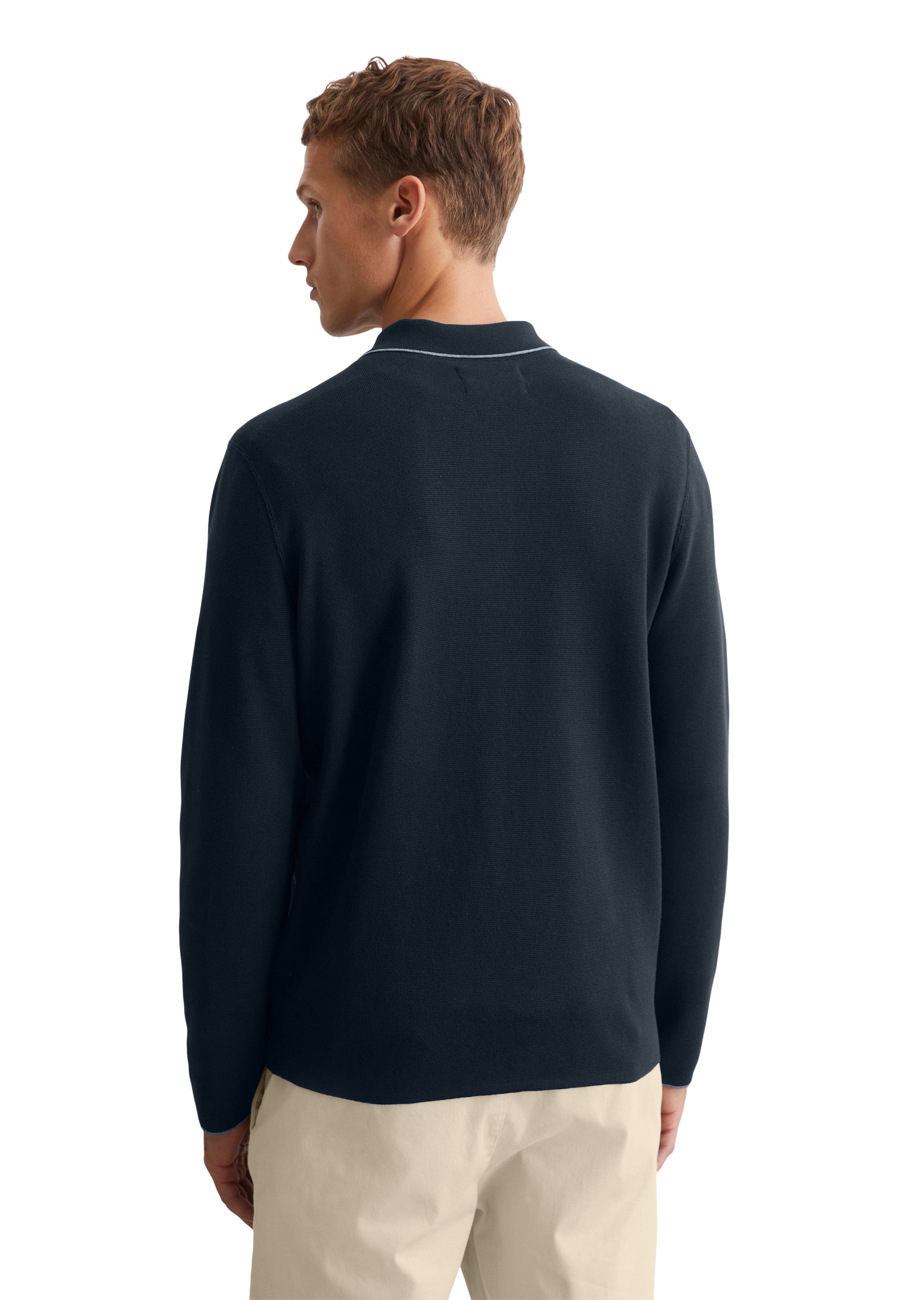 Marc O'Polo Polokragenpullover, elegante, dicht gestrickte Milano-Struktur