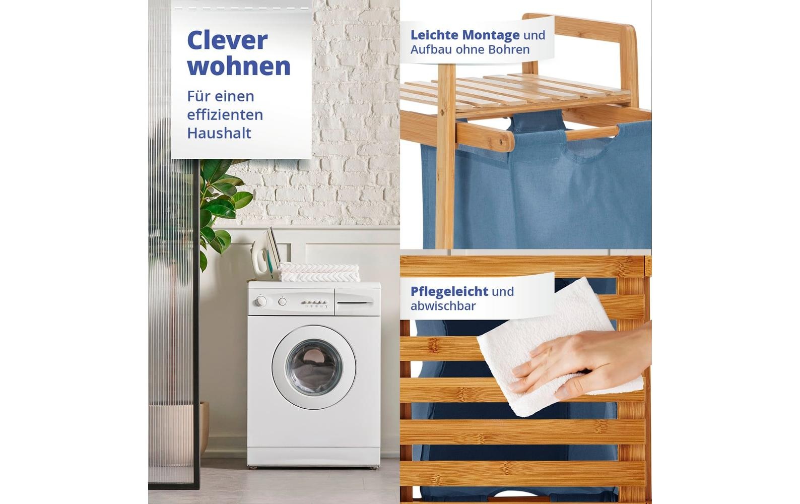 Lumaland Wäschekorb »Bambus 30 l«