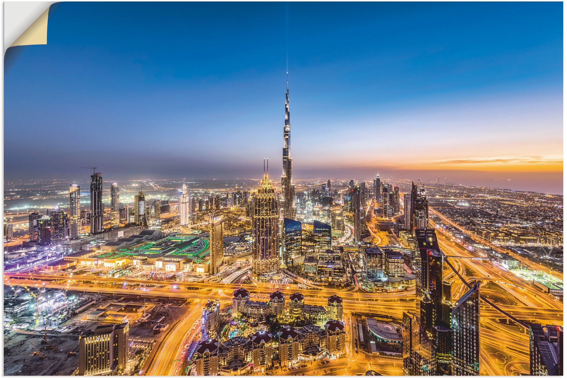 Image of Artland Wandbild »Dubai IV«, Bilder von Asien, (1 St.), in vielen Grössen & Produktarten - Alubild / Outdoorbild für den Aussenbereich, Leinwandbild, Poster, Wandaufkleber / Wandtattoo auch für Badezimmer geeignet bei Ackermann Versand Schweiz