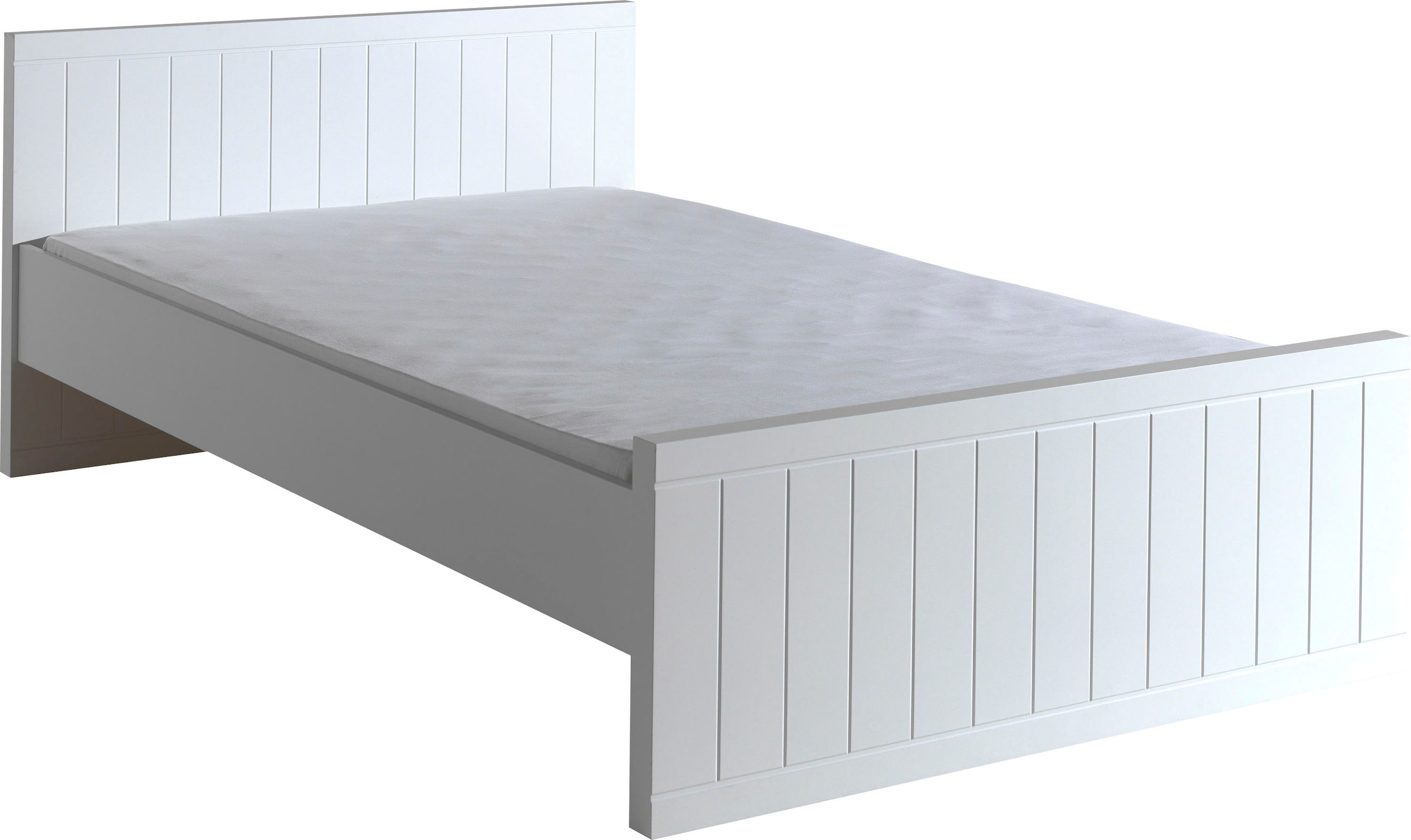 Vipack Einzelbett Made in Europe,  Modernes Einzelbett mit 120 x 200 cm Liegefläche, Weiss lackiert