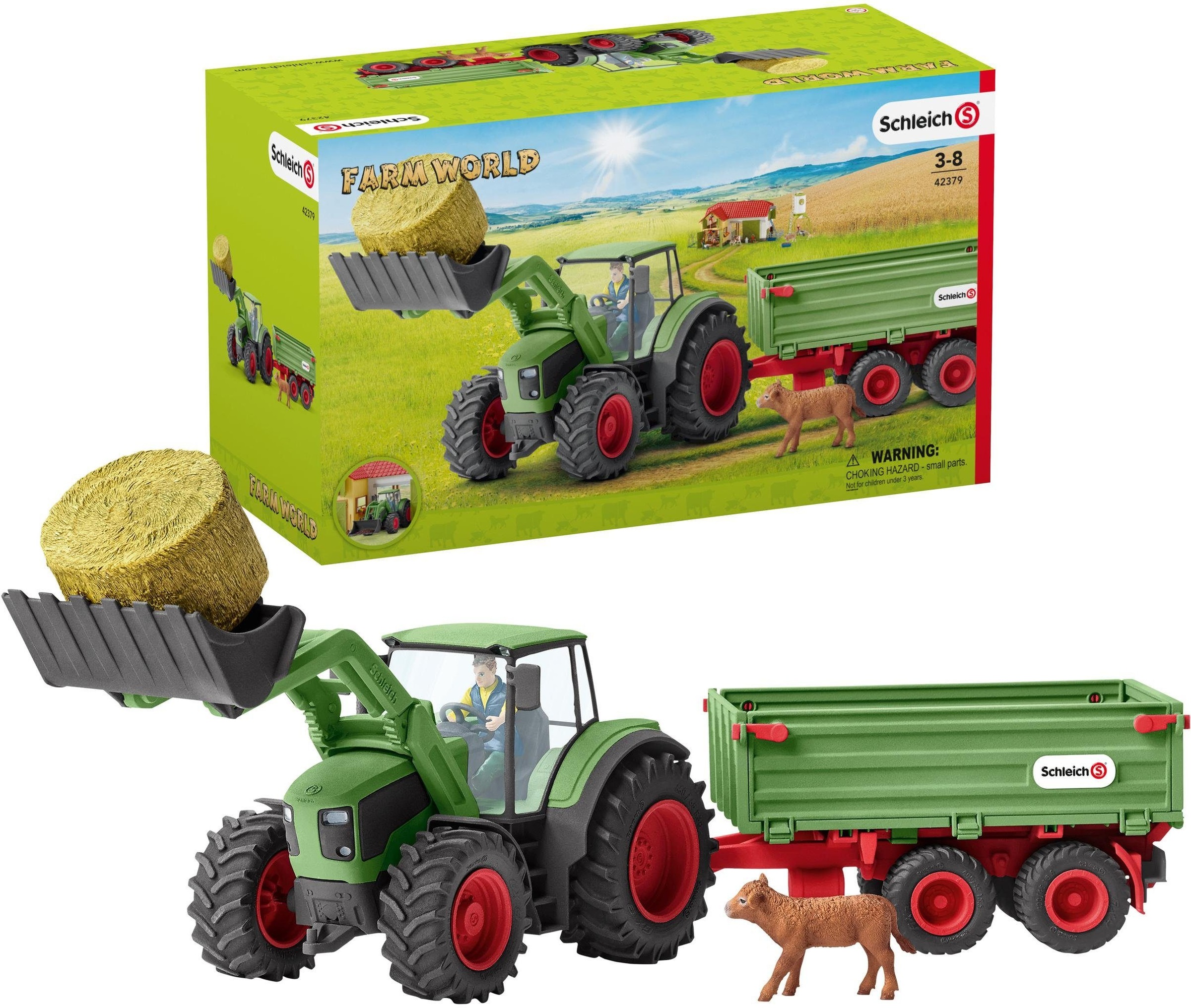 Image of Schleich® Spielzeug-Traktor »Farm World, Traktor mit Anhänger (42379)«, (Set), Made in Germany bei Ackermann Versand Schweiz