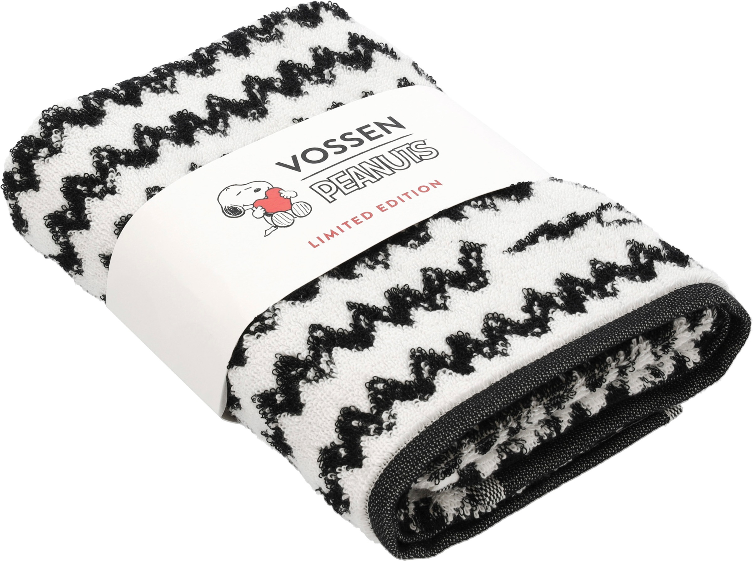 Image of Vossen Handtuch "Charlie Brown" trendiger Jacquard im Zick-Zack Design und Charlie Brown