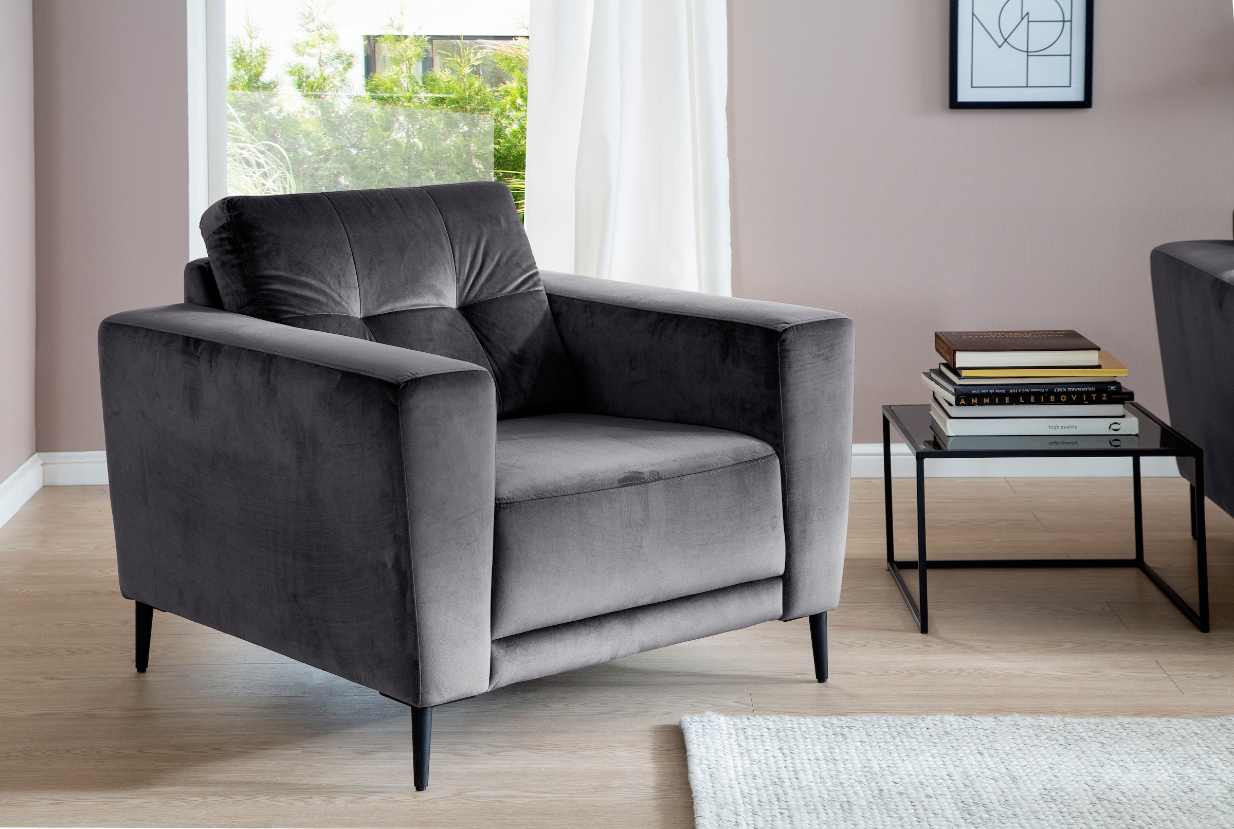 Image of Trends by HG Sessel "Barcelona" mit Metallfuss, frei im Raum stellbar