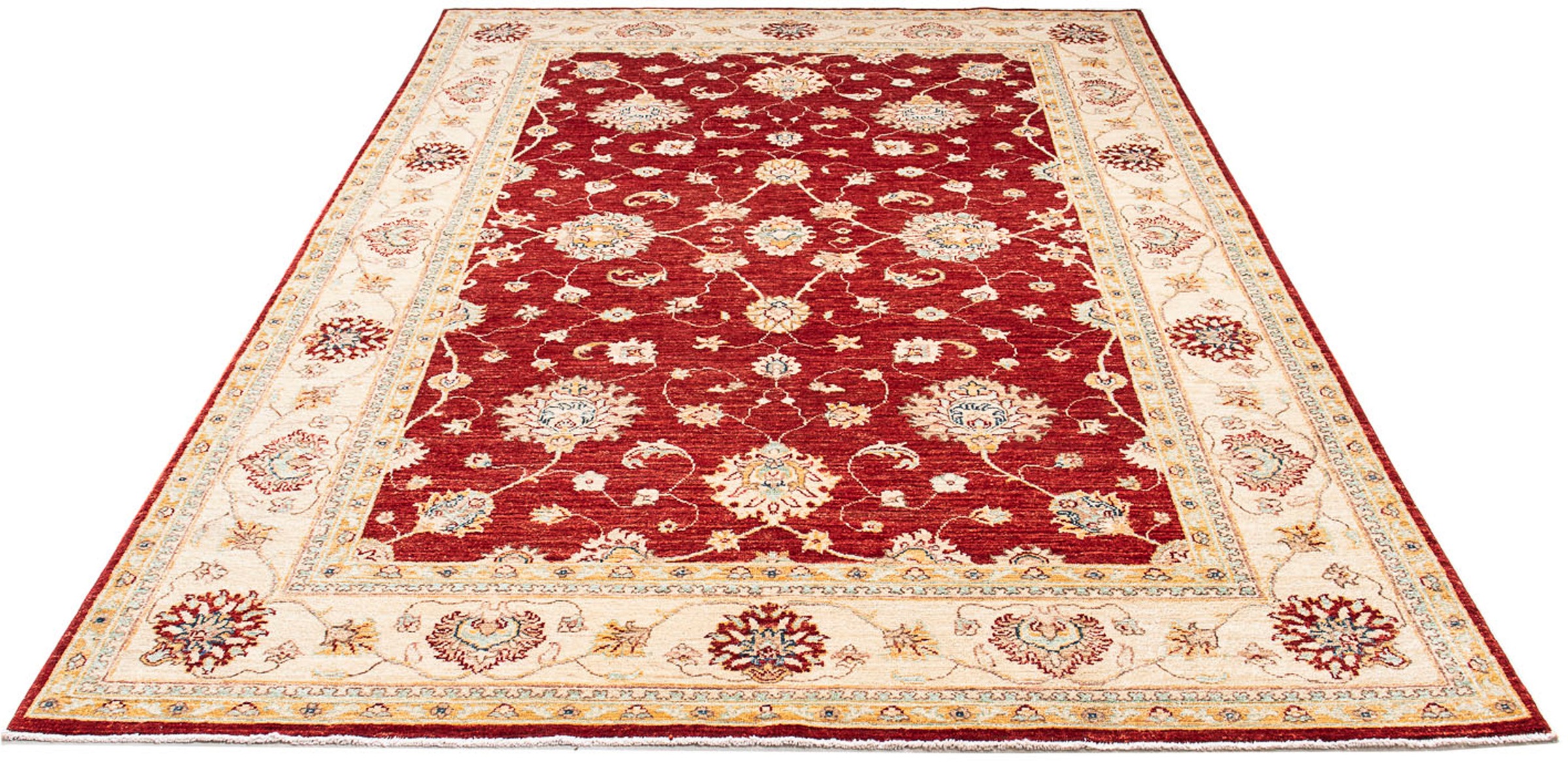 Image of morgenland Orientteppich »Ziegler - 233 x 168 cm - dunkelrot«, rechteckig, 6 mm Höhe, Wohnzimmer, Handgeknüpft, Einzelstück mit Zertifikat bei Ackermann Versand Schweiz