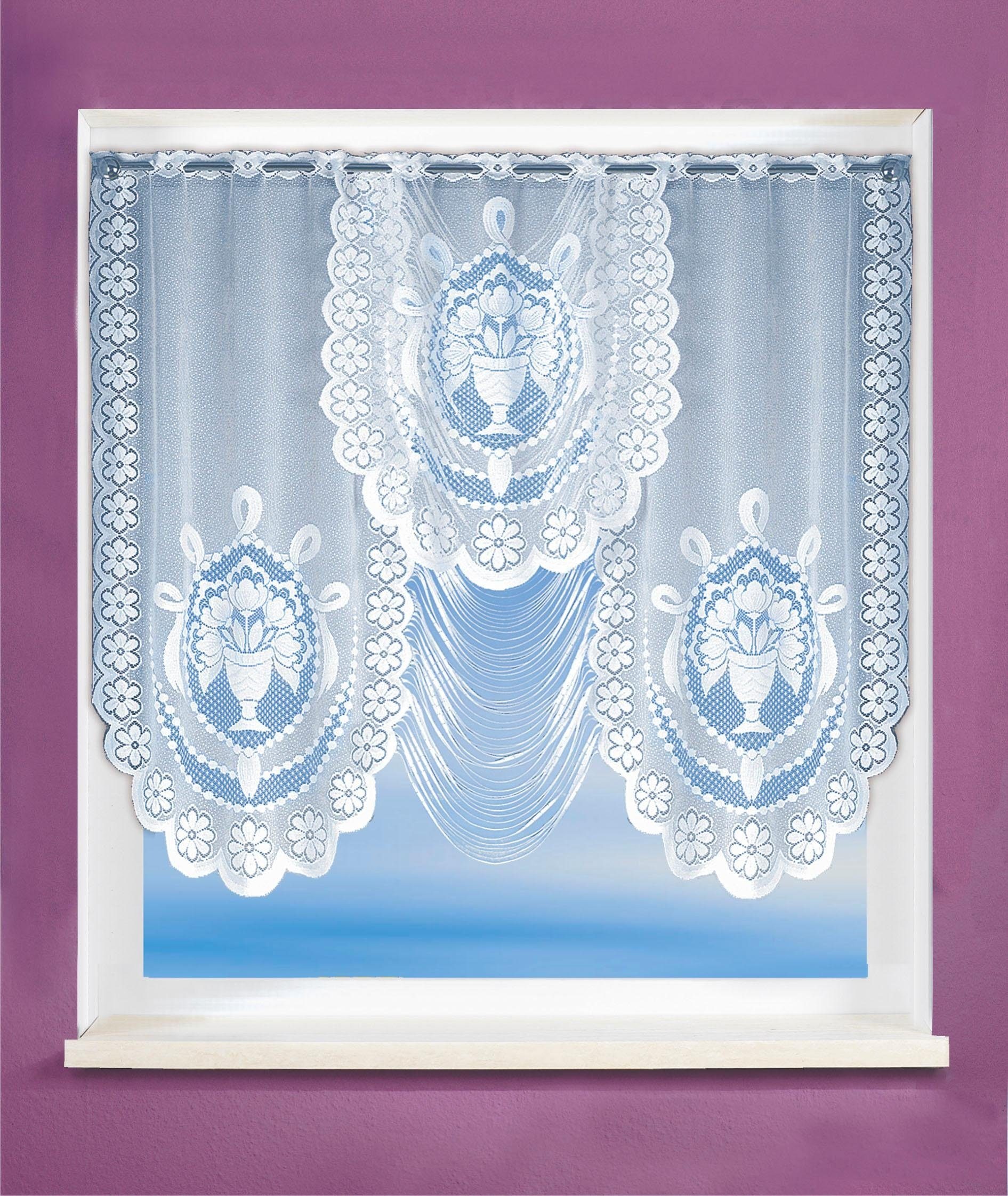 Image of WILLKOMMEN ZUHAUSE by ALBANI GROUP Gardine »Rostock«, (1 St.), HxB: 100x150, Jacquard Fensterbild bei Ackermann Versand Schweiz