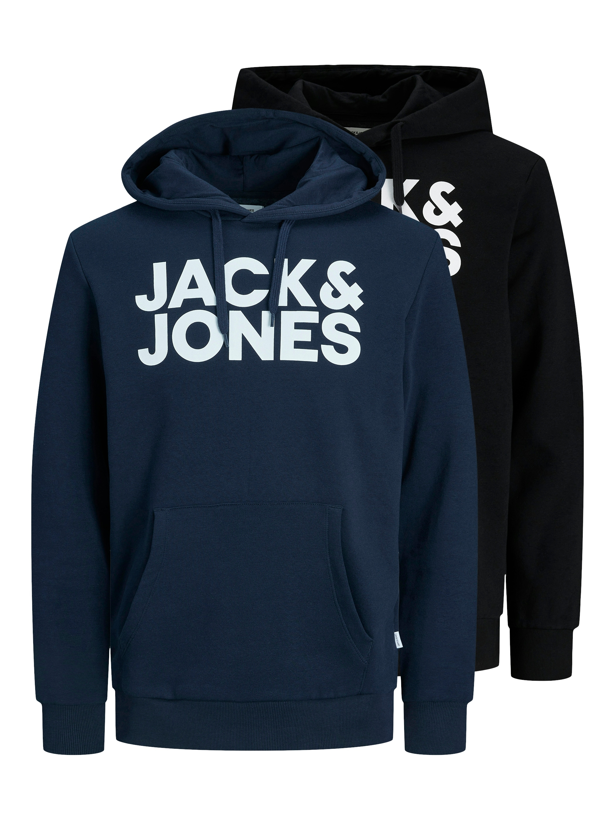 Image of Jack & Jones Kapuzensweatshirt "JJECORP LOGO SWEAT HOOD 2PK MP NOOS", 2 Stk.