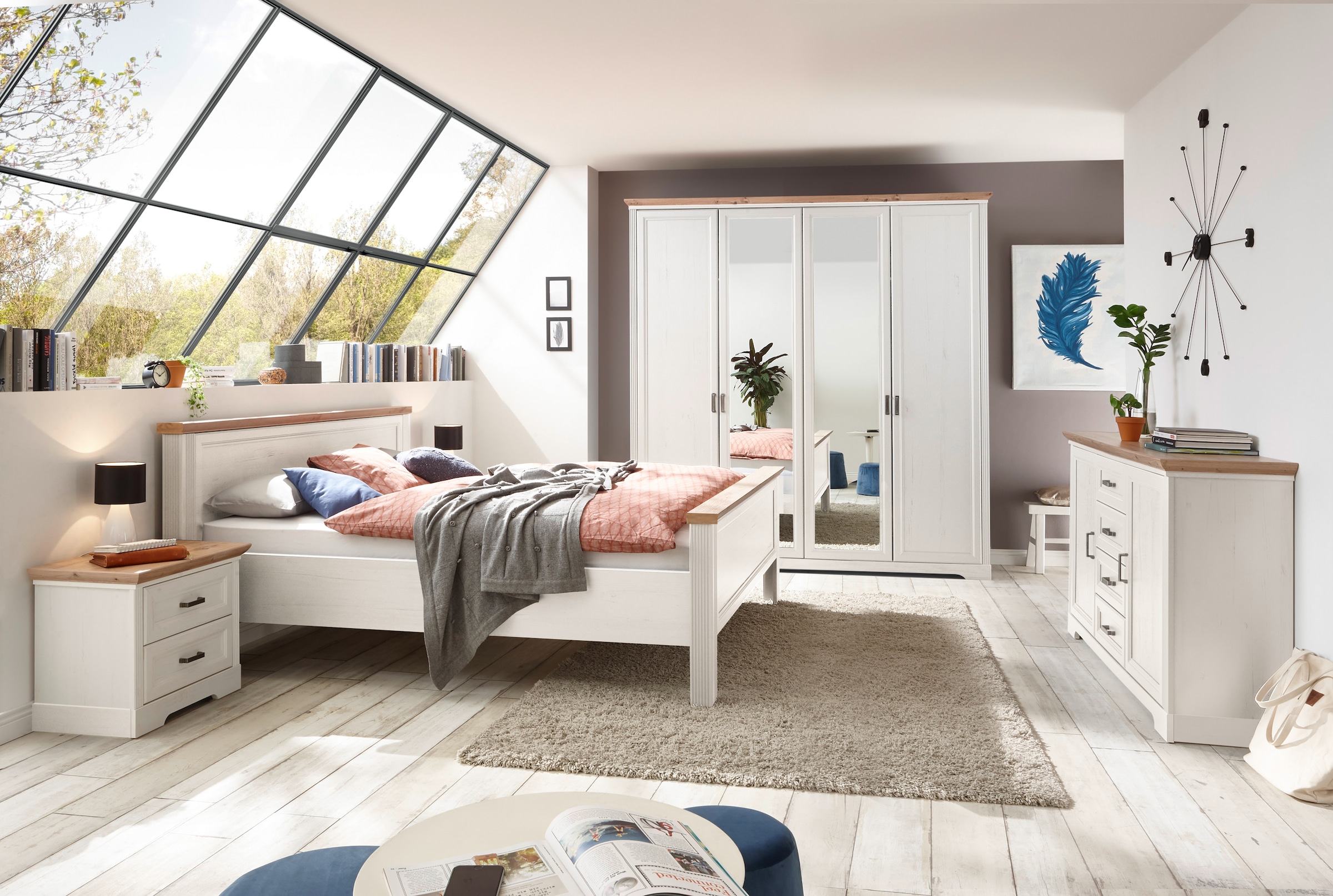 Schlafkontor Nachtkommode »Jasmin II«, im Landhausstil