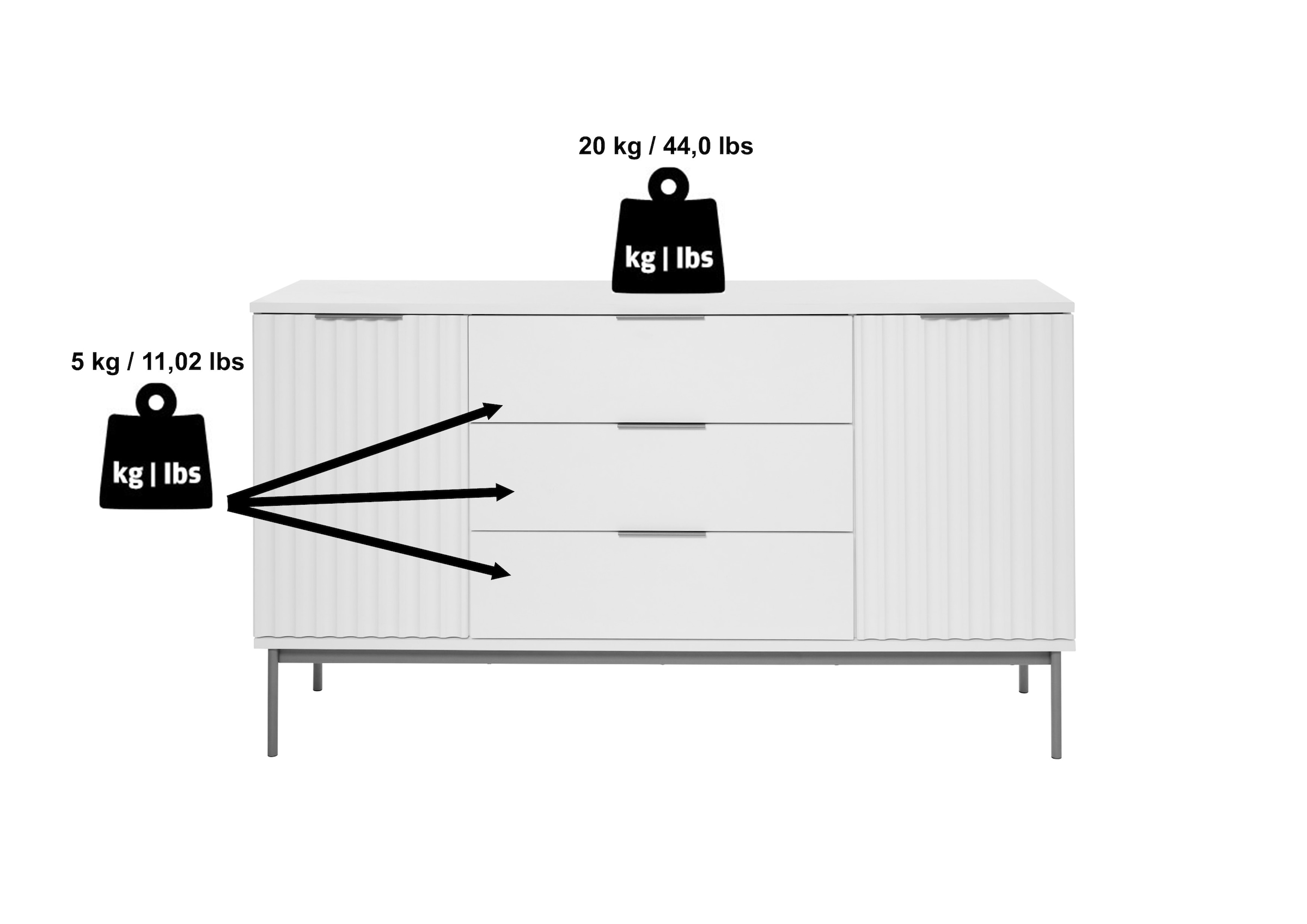 Jahnke Sideboard »CARVE SB 150« 1 Stk. tlg. Sideboard, raffiniertes Design, edler Gold-Look, Breite 150 cm