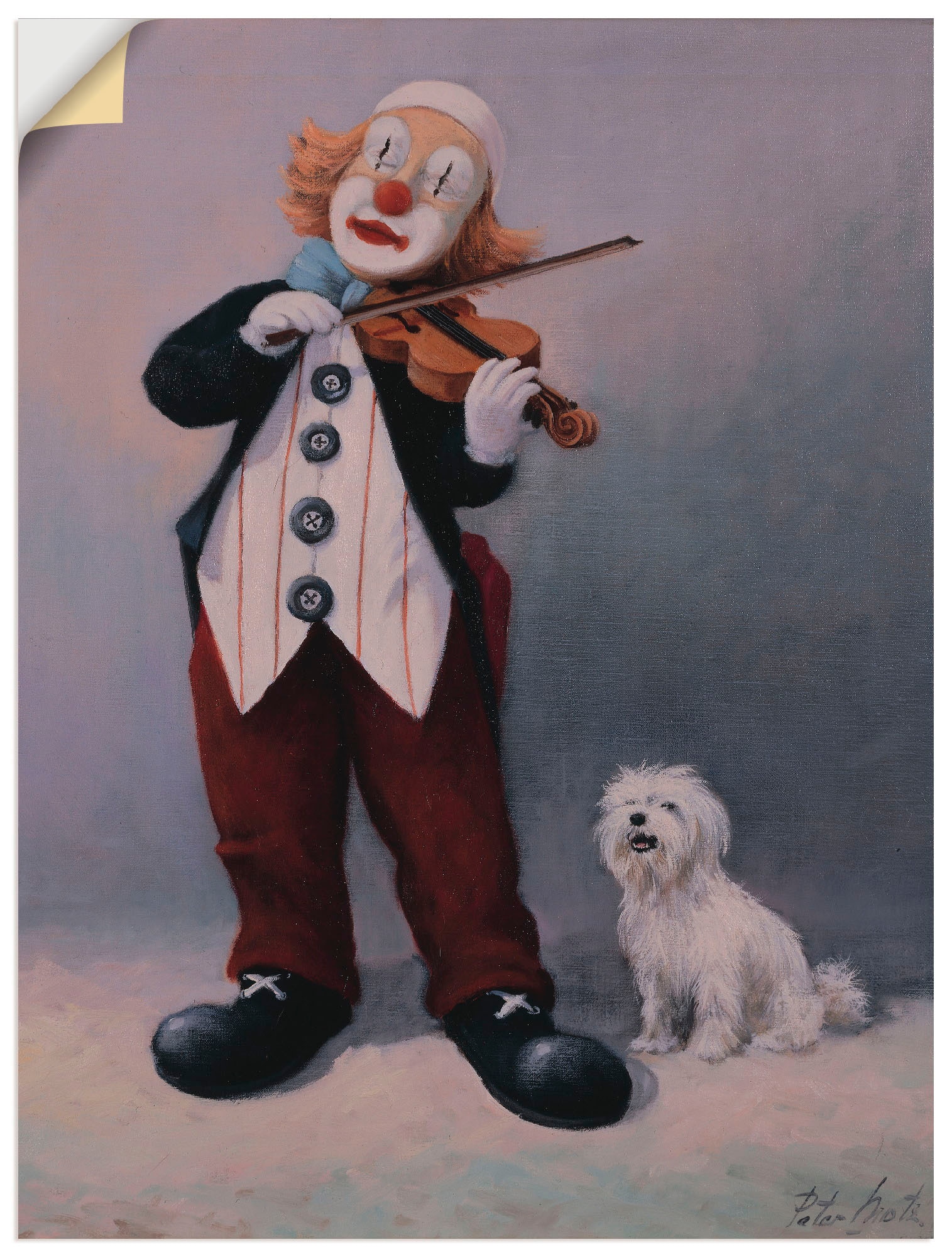 Artland Wandbild »Violine mit Eichhörnchen«, Humor, (1 St.), als  Leinwandbild, Wandaufkleber oder Poster in versch. Grössen jetzt kaufen