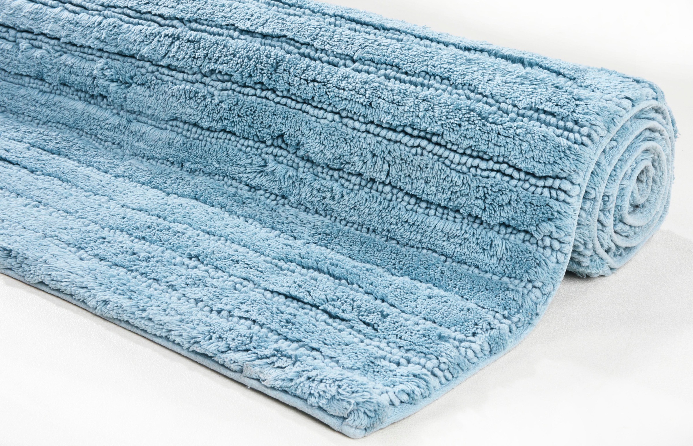 TOM TAILOR HOME Badematte »Cotton Stripes«, rutschhemmend beschichtet, fussbodenheizungsgeeignet-strapazierfähig, Uni Farben, gestreift, reine Baumwolle, Hoch-Tief Effekt