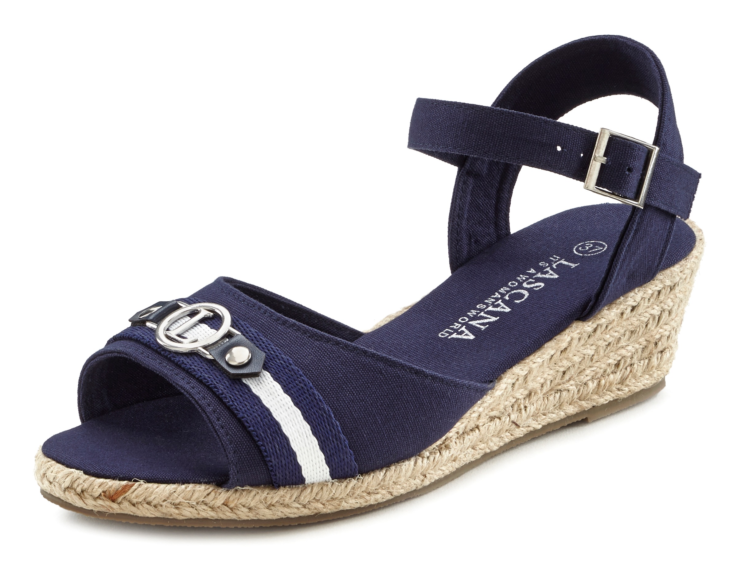 Image of LASCANA Sandalette, mit Keilabsatz im maritimen Look vegan bei Ackermann Versand Schweiz