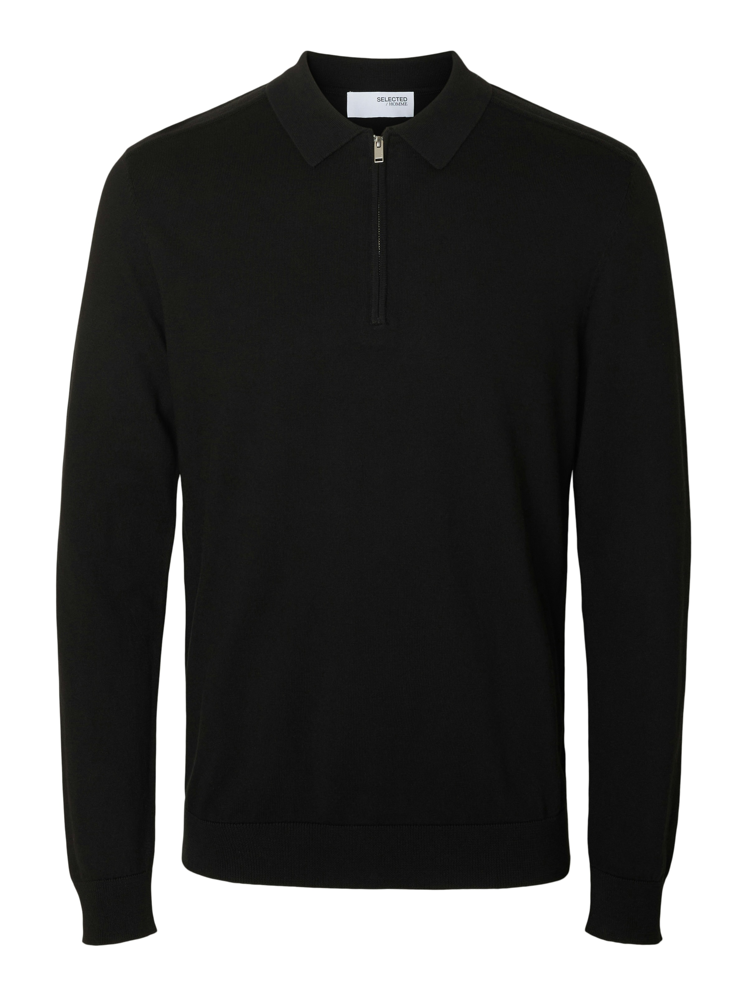 SELECTED HOMME Polokragenpullover »SLHBERG LS HALF ZIP POLO NOOS«