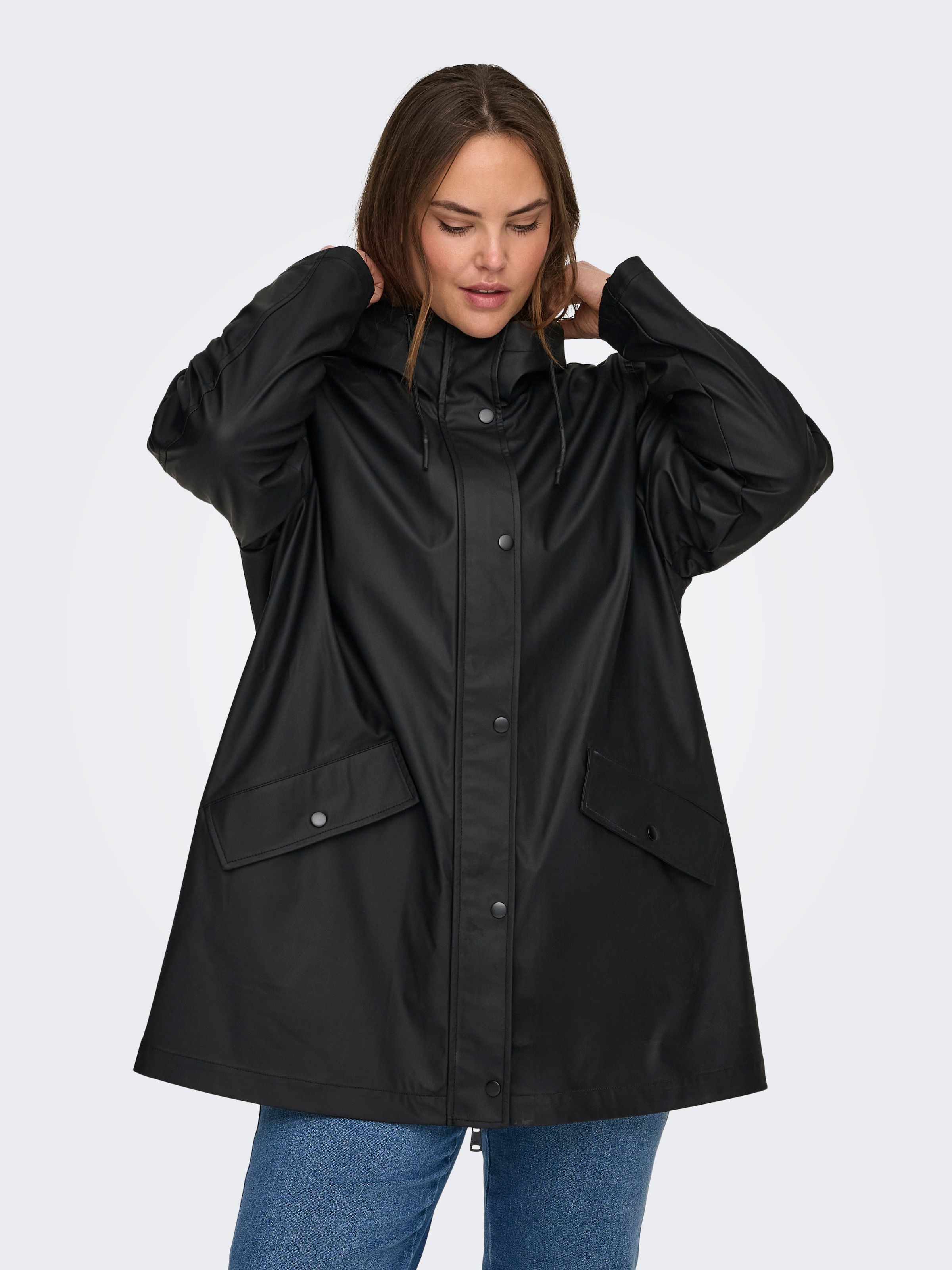 ONLY CARMAKOMA Manteau de pluie »CARELISA LIFE RAINCOAT ZIP OTW NOOS« wasserabweisende Beschichtung