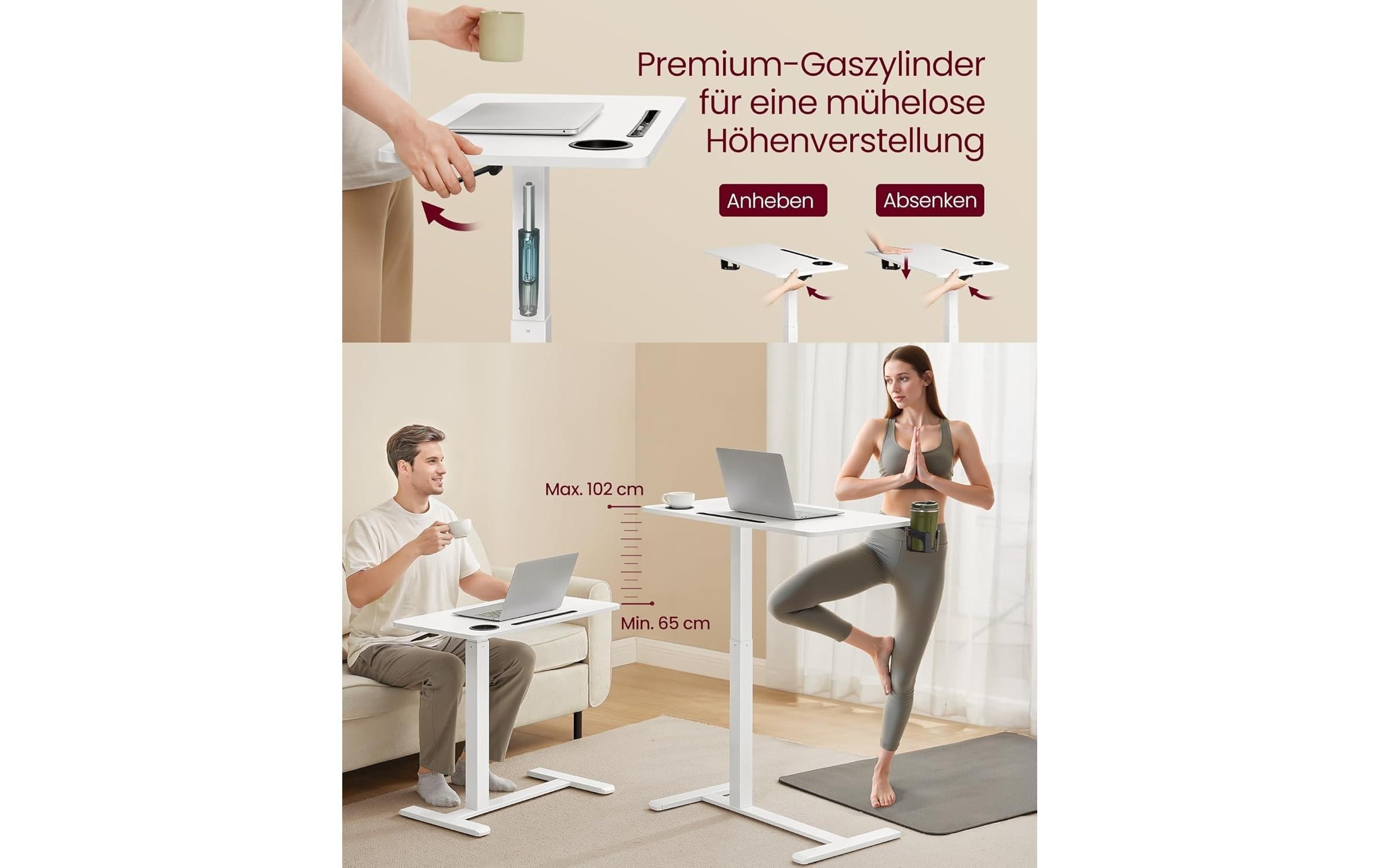 VASAGLE Stehtisch »Höhenverstellbar 80 x 45 cm«
