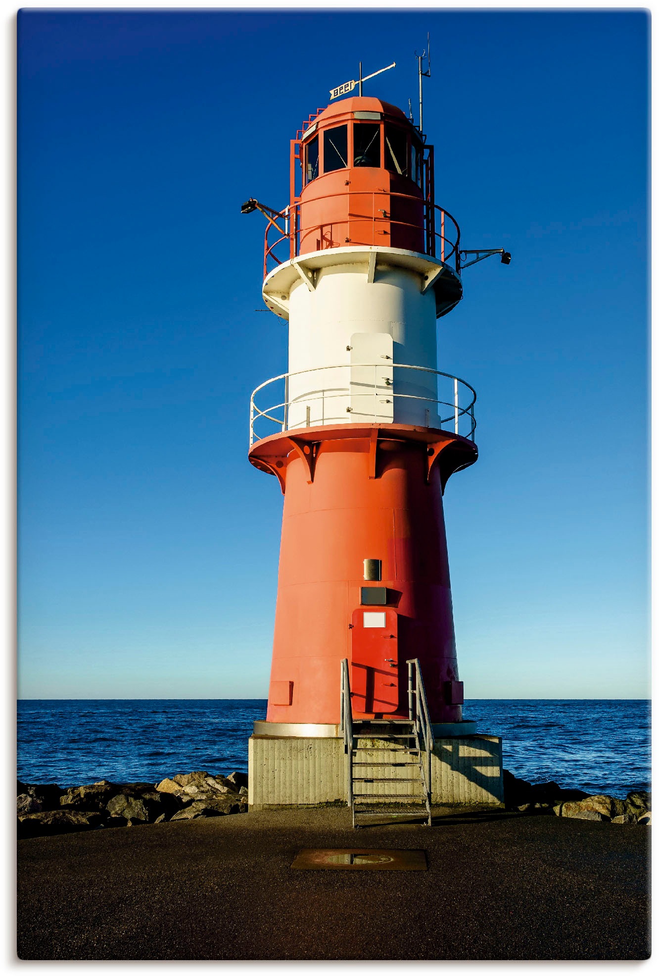 Image of Artland Wandbild »Mole an der Ostseeküste in Warnemünde III«, Gebäude, (1 St.), in vielen Grössen & Produktarten - Alubild / Outdoorbild für den Aussenbereich, Leinwandbild, Poster, Wandaufkleber / Wandtattoo auch für Badezimmer geeignet bei Ackermann Ver
