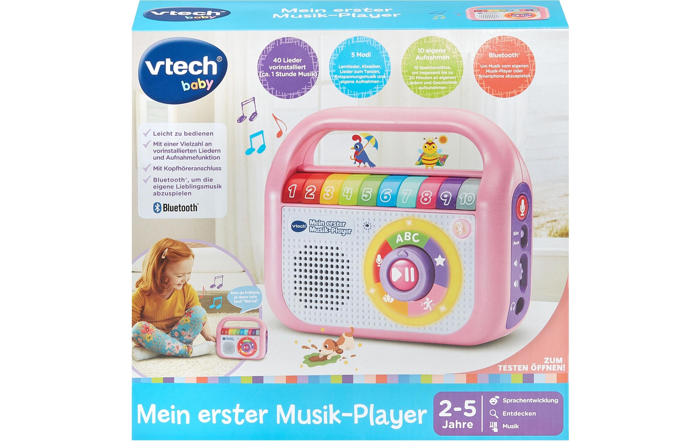 Vtech® Spielzeug-Musikinstrument »Vtech Baby, Mein erster Musik-Player« mit Lichteffekten