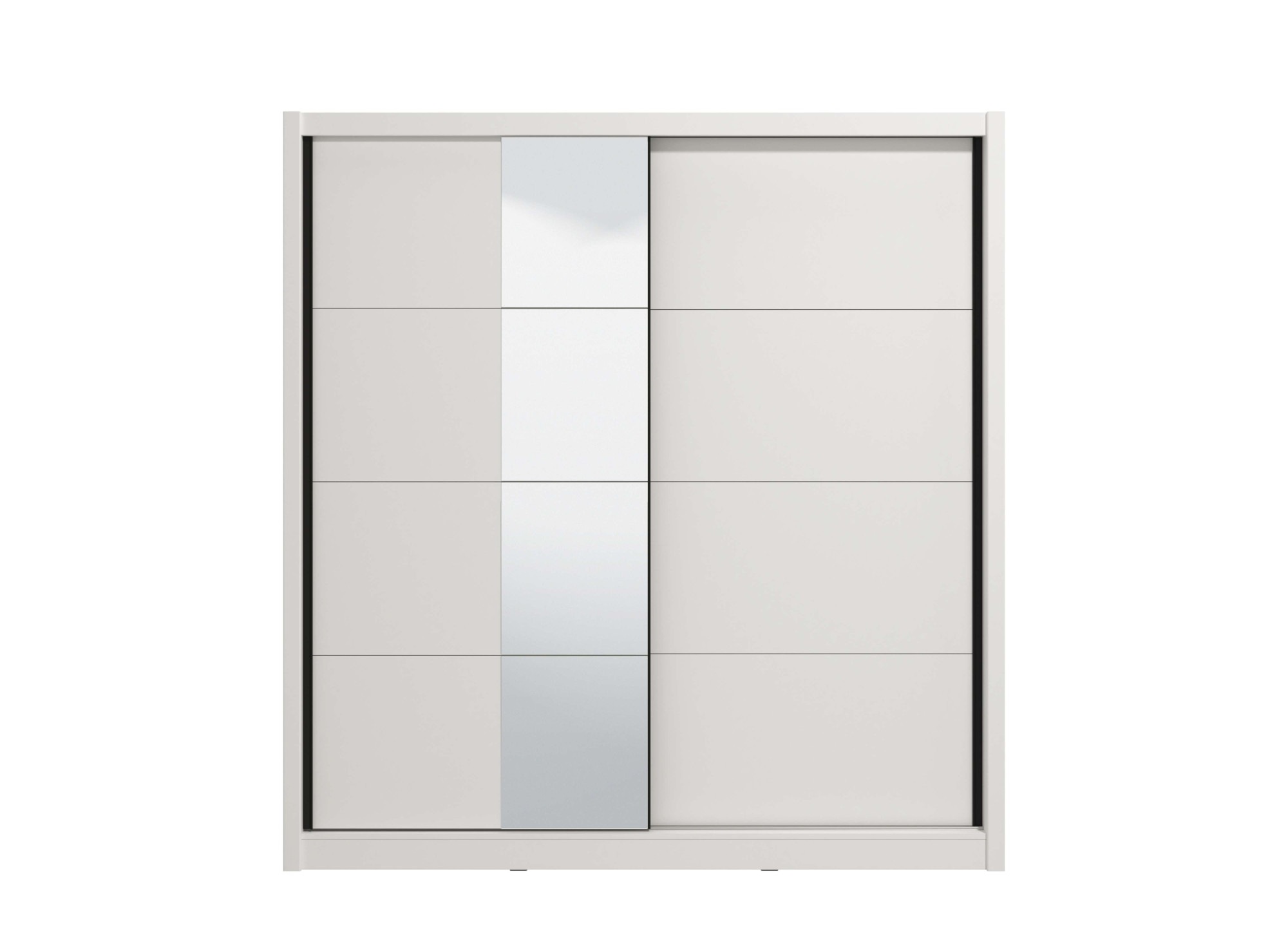 INOSIGN Schwebetürenschrank »Albi, Schlafzimmerschrank, Wäscheschrank in cashmere oder weiss«, Kleiderschrank mit Spiegel MIT Innenausstattung,FSC®-zertifiziert
