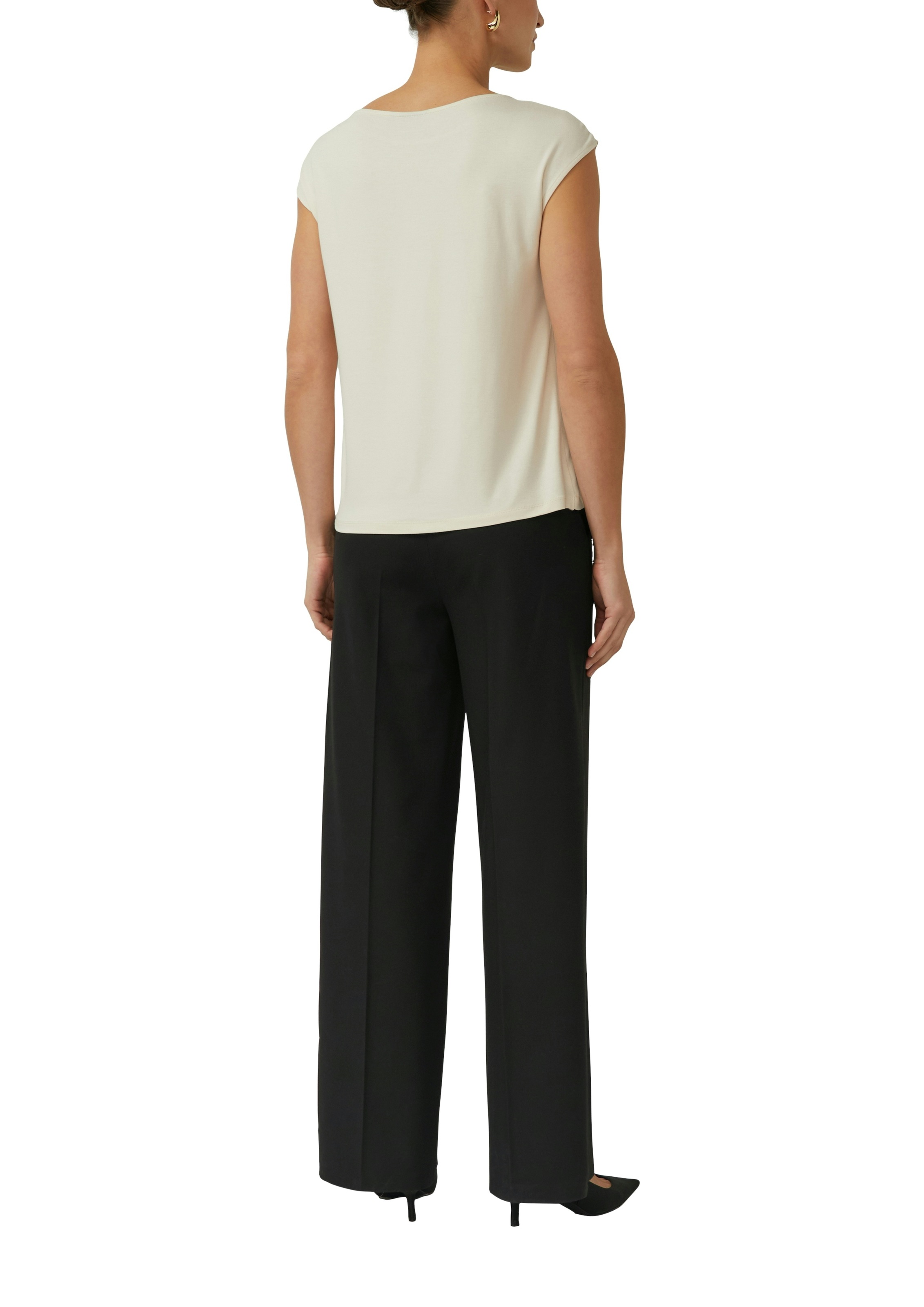 s.Oliver BLACK LABEL Rundhalsshirt mit Stretchanteil