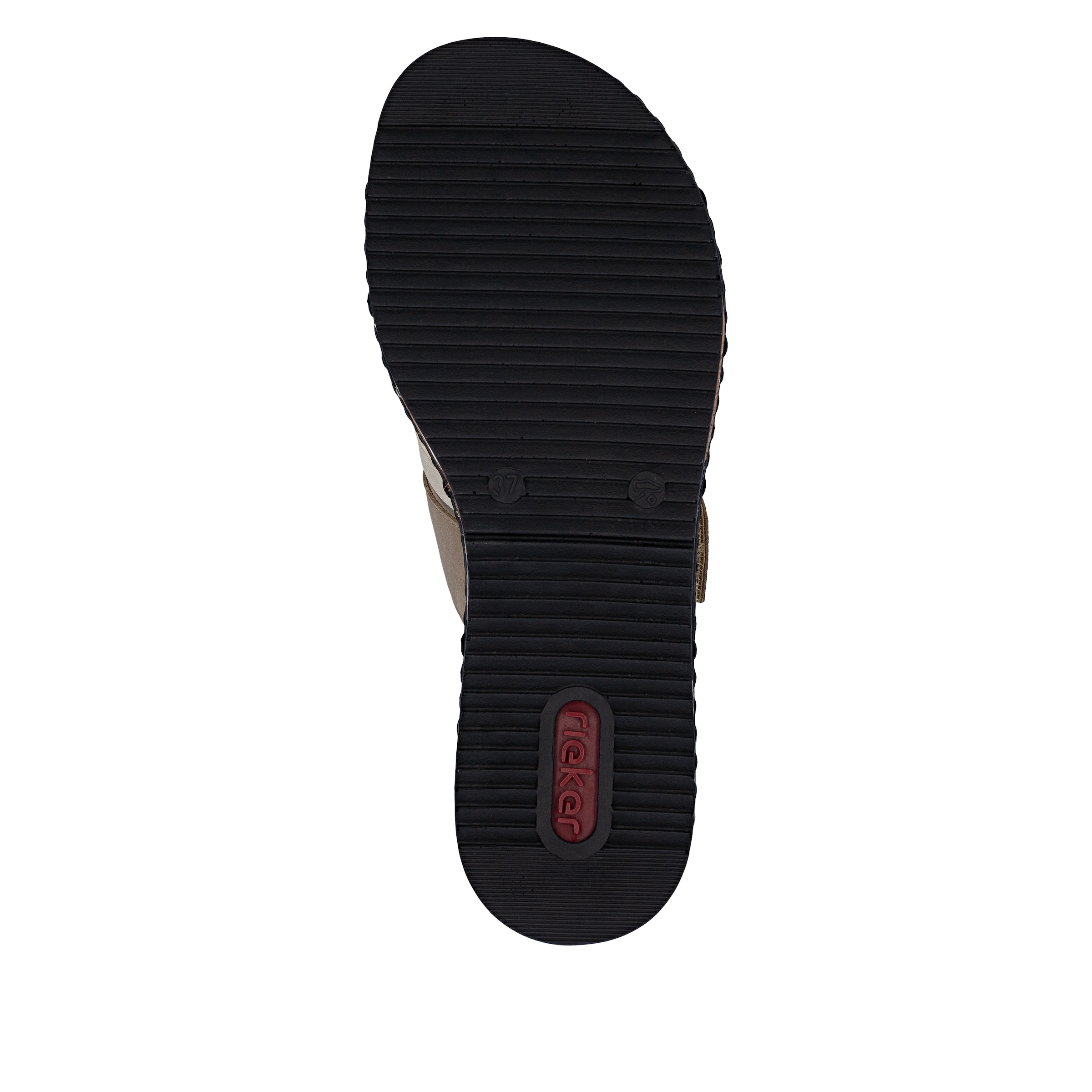Rieker Pantolette  talon compensé, chaussure d'été, mule avec bride auto-agrippante