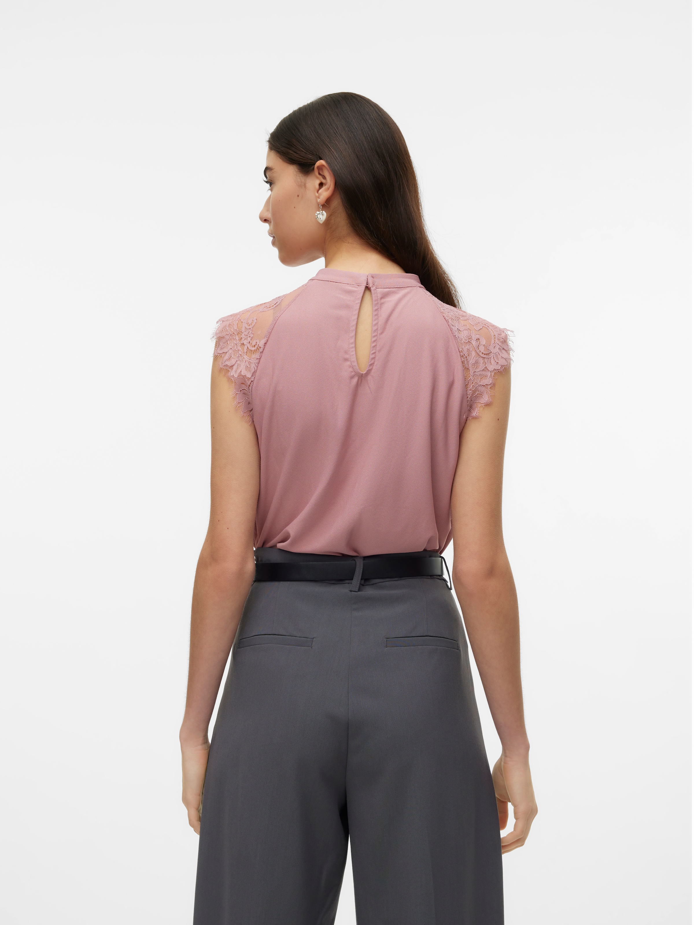 Vero Moda Spitzentop »VMMILLA SL LACE TEE«