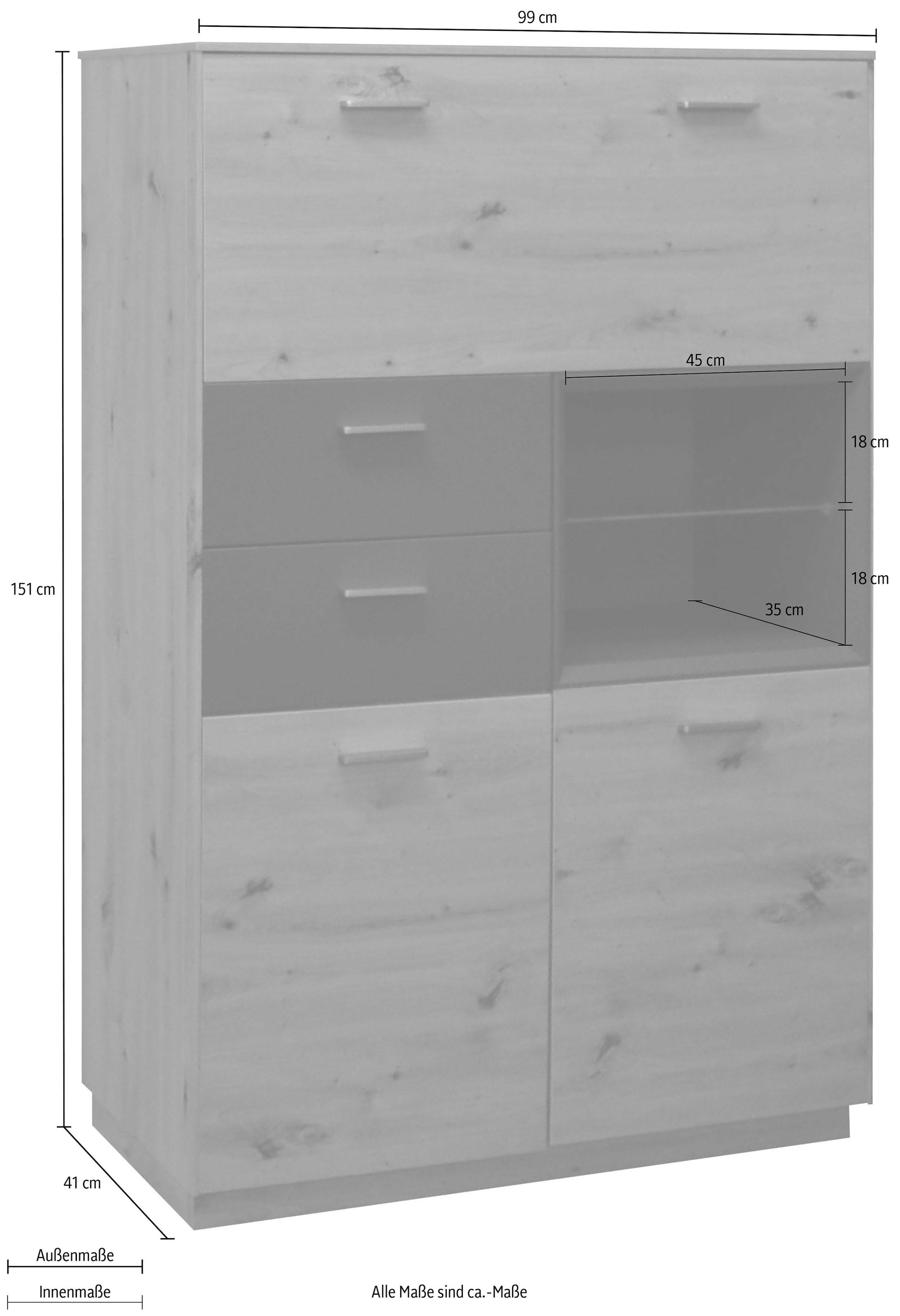 Mäusbacher Highboard »Frame«, Breite jetzt cm kaufen 99