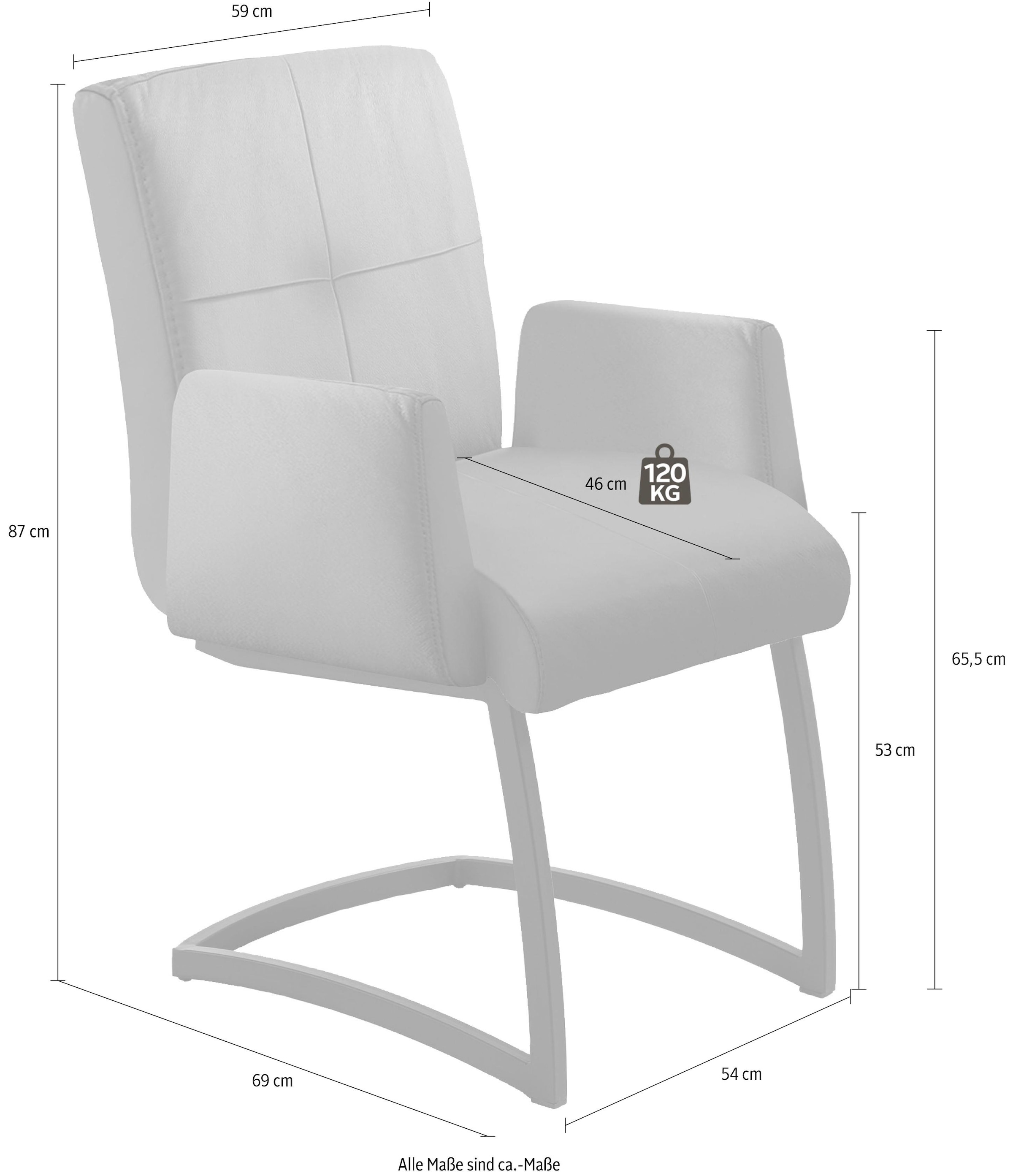 exxpo - »Affogato«, Armlehne kaufen Struktur, mit fashion sofa Freischwinger bequem