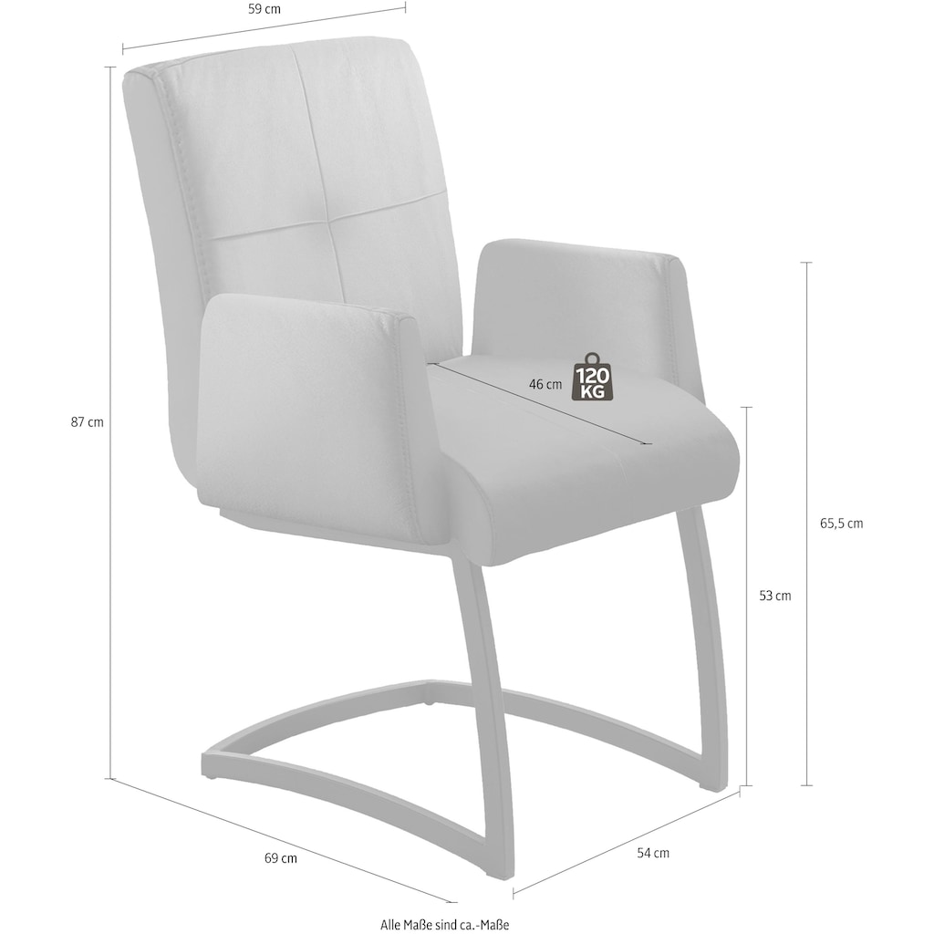 exxpo - sofa fashion Freischwinger »Affogato«, Struktur