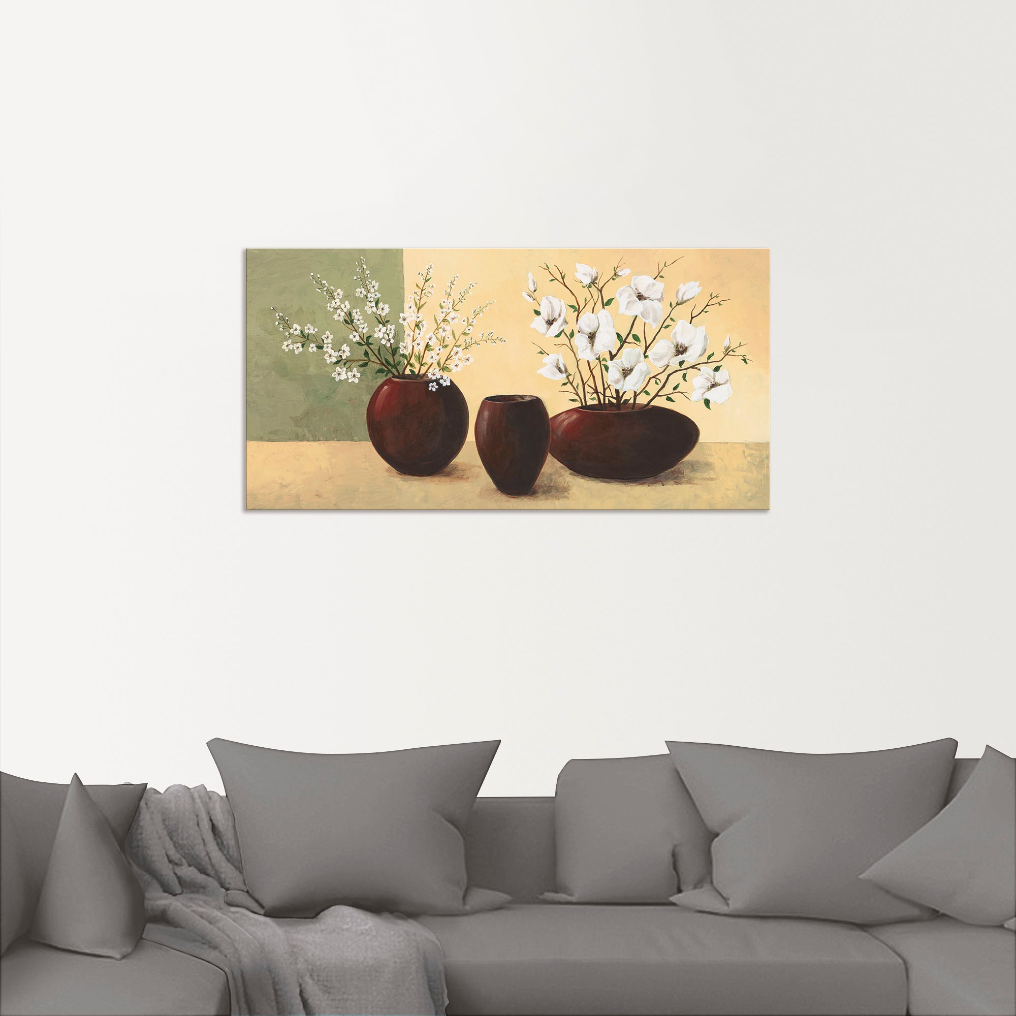 Artland Wandbild »Magnolien«, St.), Grössen als in Alubild, (1 oder Poster bequem Wandaufkleber versch. kaufen Leinwandbild, Töpfe, Vasen 