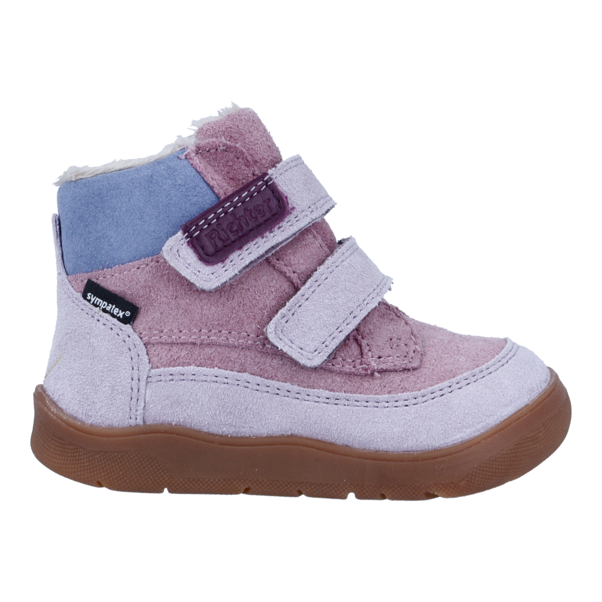 Richter Chaussures pieds nus »Samy Winter«  Chaussure à scratch avec empiècements contrastants, gabarit de taille à télécharger