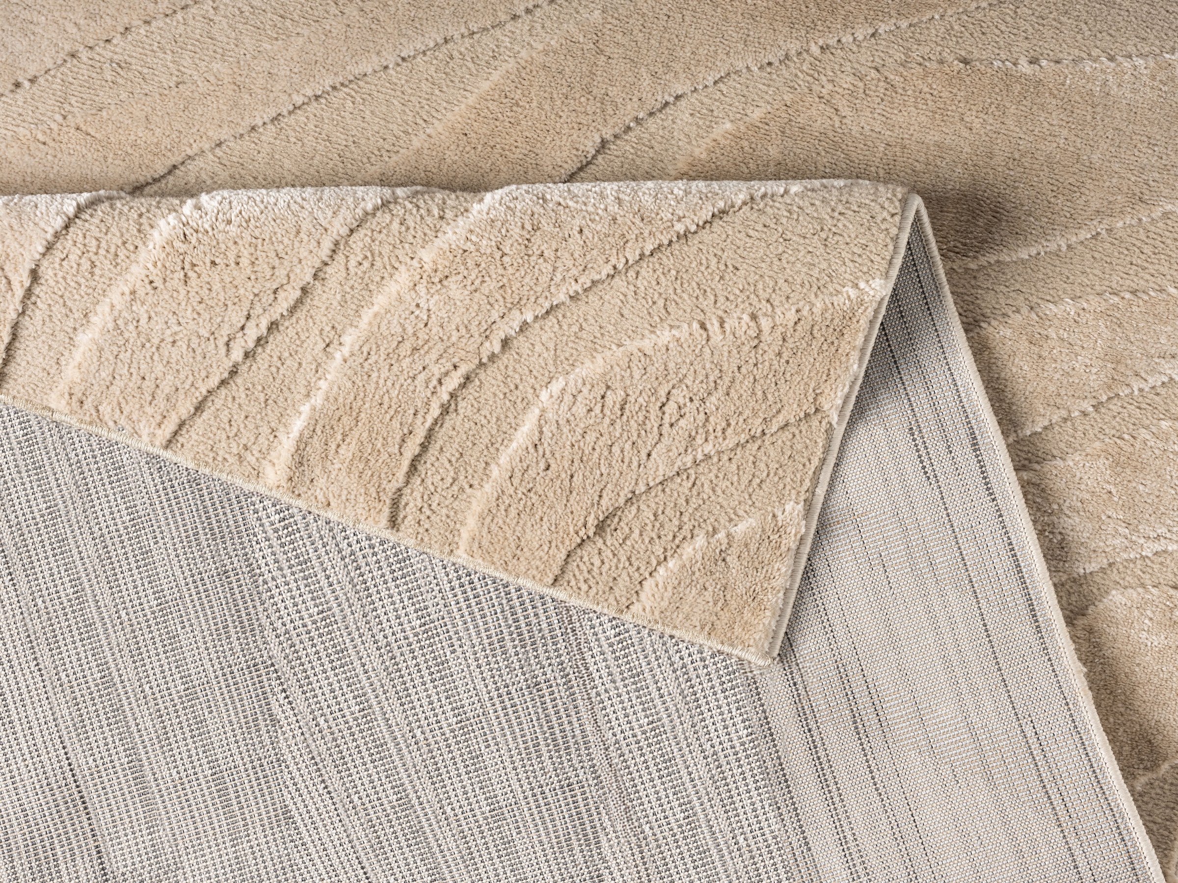 GOODproduct Teppich »Benia, Hoch-Tief-Struktur« rechteckig 19 mm Höhe Wellen-Design, leichter Glanz, modern, Wohnzimmer, Schlafzimmer