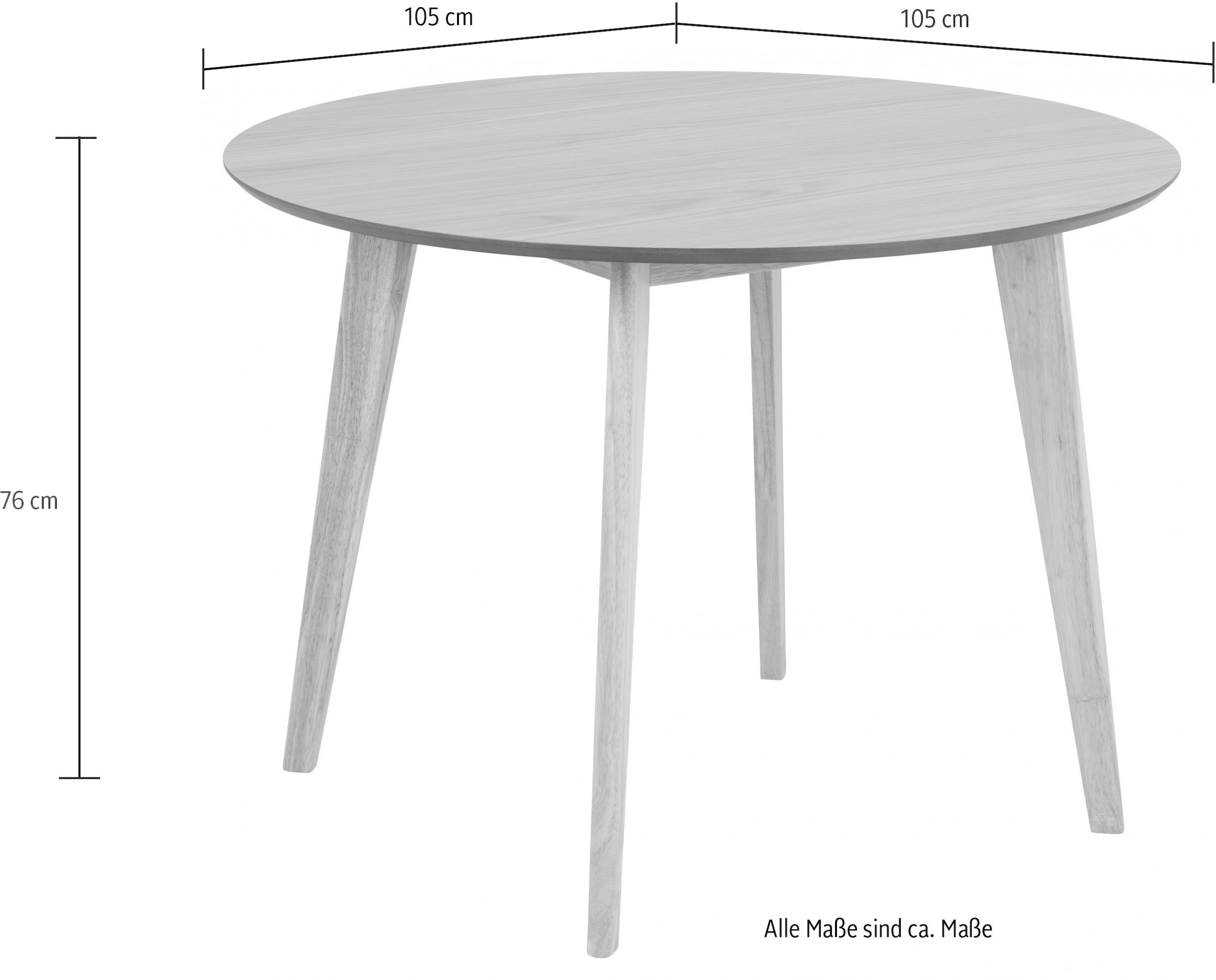 ACTONA GROUP Esstisch »Roxby rund Ø105 – kompakt, robust & pflegeleicht, zeitloses Design« Küchentisch, OTTOs Choice, 1 Stk. tlg. Roxby Esstisch rund, mit Eiche Furnier Ø 105 cm