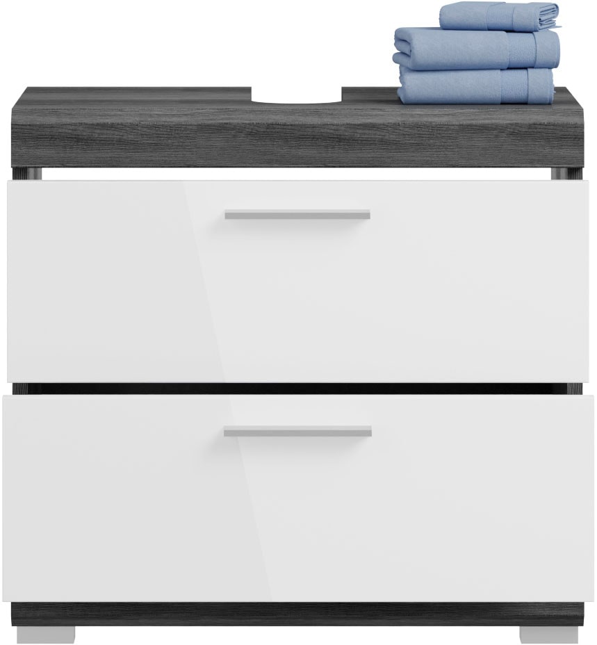 INOSIGN Badmöbel-Set »Siena, 3 teilig, bestehend aus:«, (Set, 3 St.), Hochschrank, Waschbeckenunterschrank, Spiegelschrank