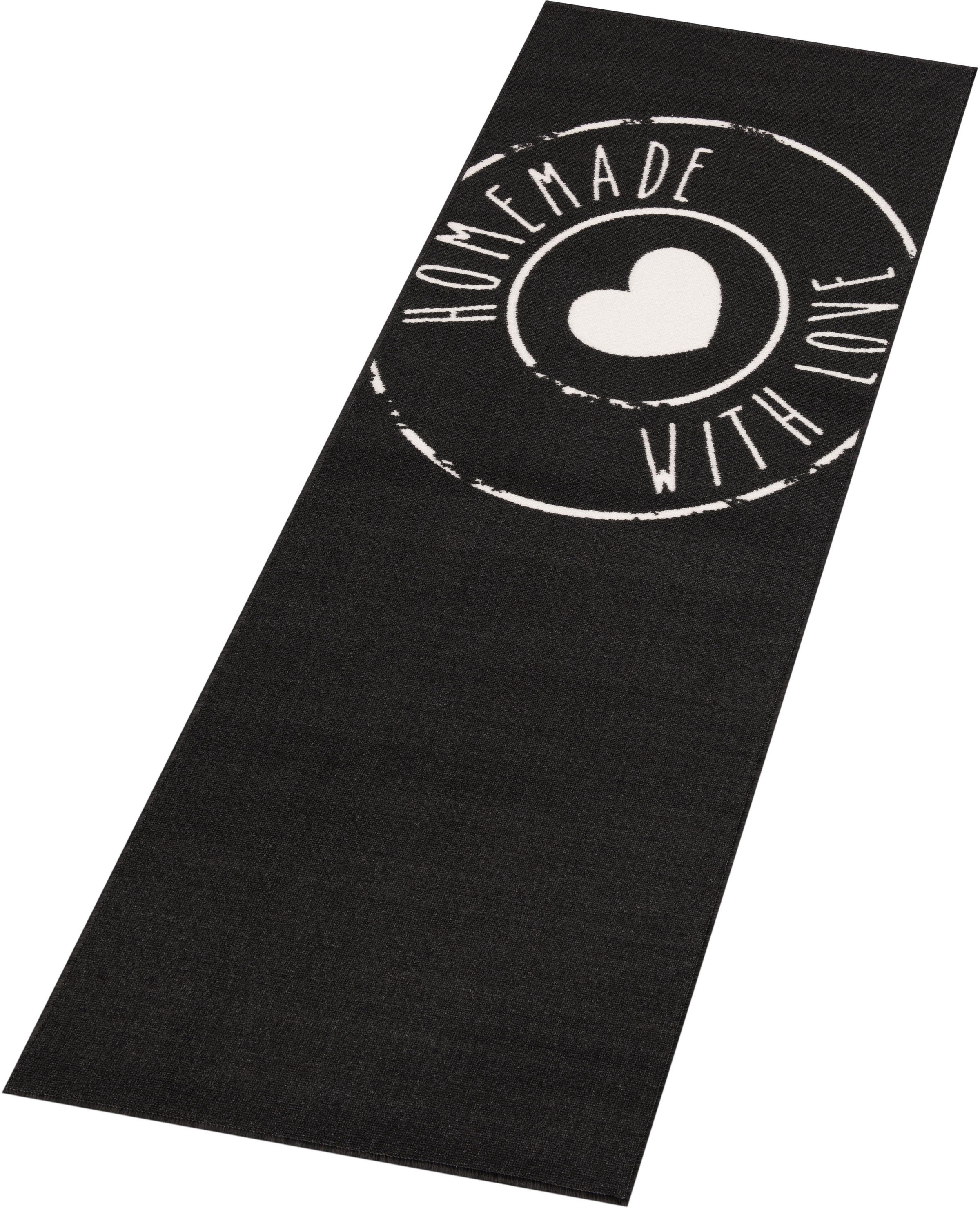 Image of Zala Living Küchenläufer »Homemade Love«, rechteckig, 8 mm Höhe, Kurzflor, Schlichtes Design, Teppich-Läufer, Küche, Flur, Rutschhemmend, Strapazierfähig, Pflegeleicht, Schriftzug bei Ackermann Versand Schweiz