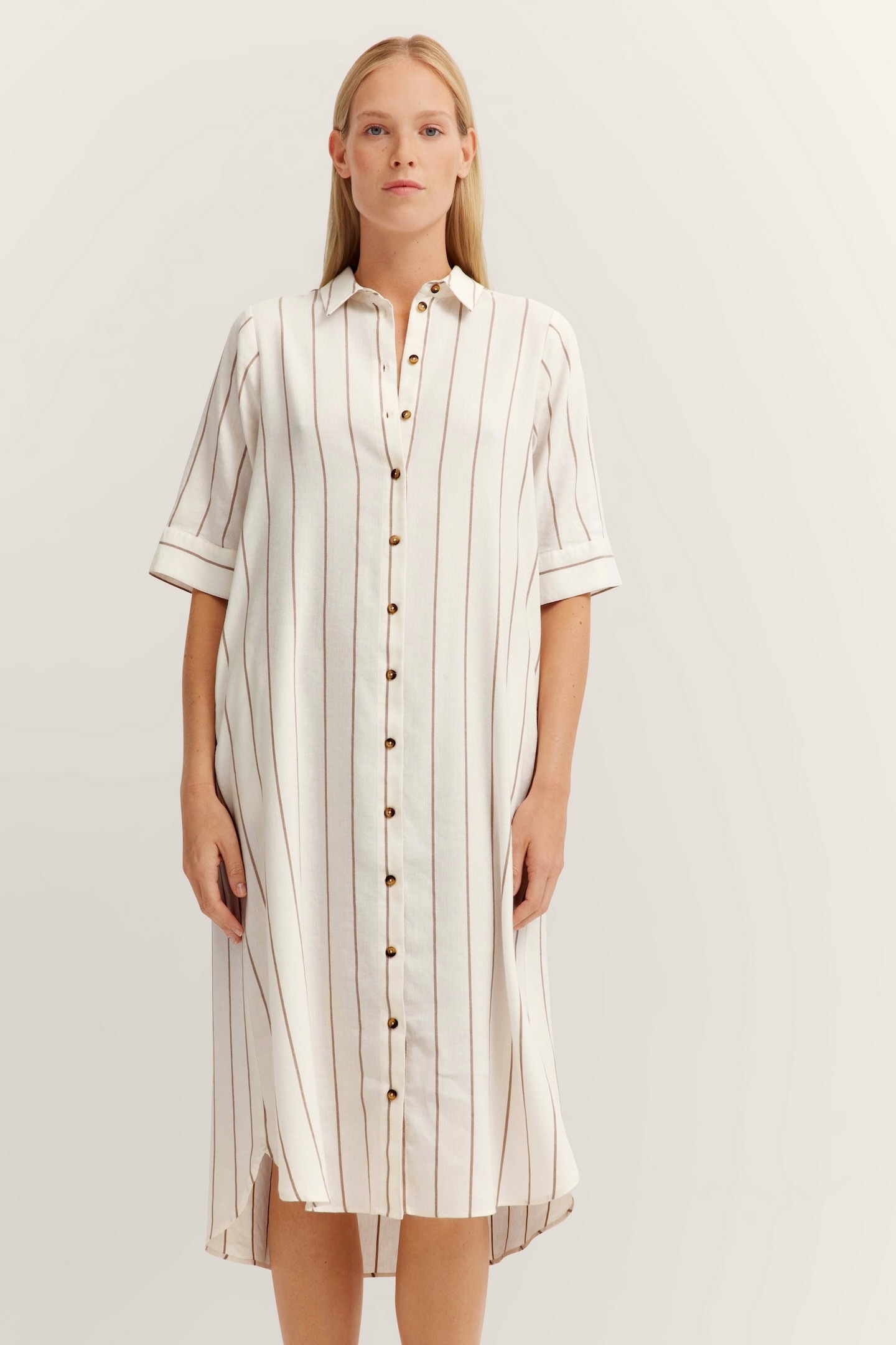 Image of bugatti Hemdblusenkleid aus Leinen-Mix