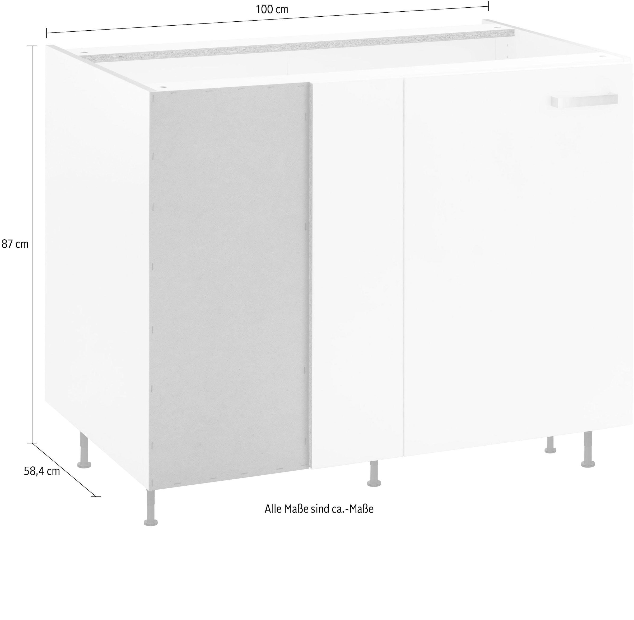 ♕ OPTIFIT 100 cm Eckunterschrank Breite »Parma«, auf versandkostenfrei