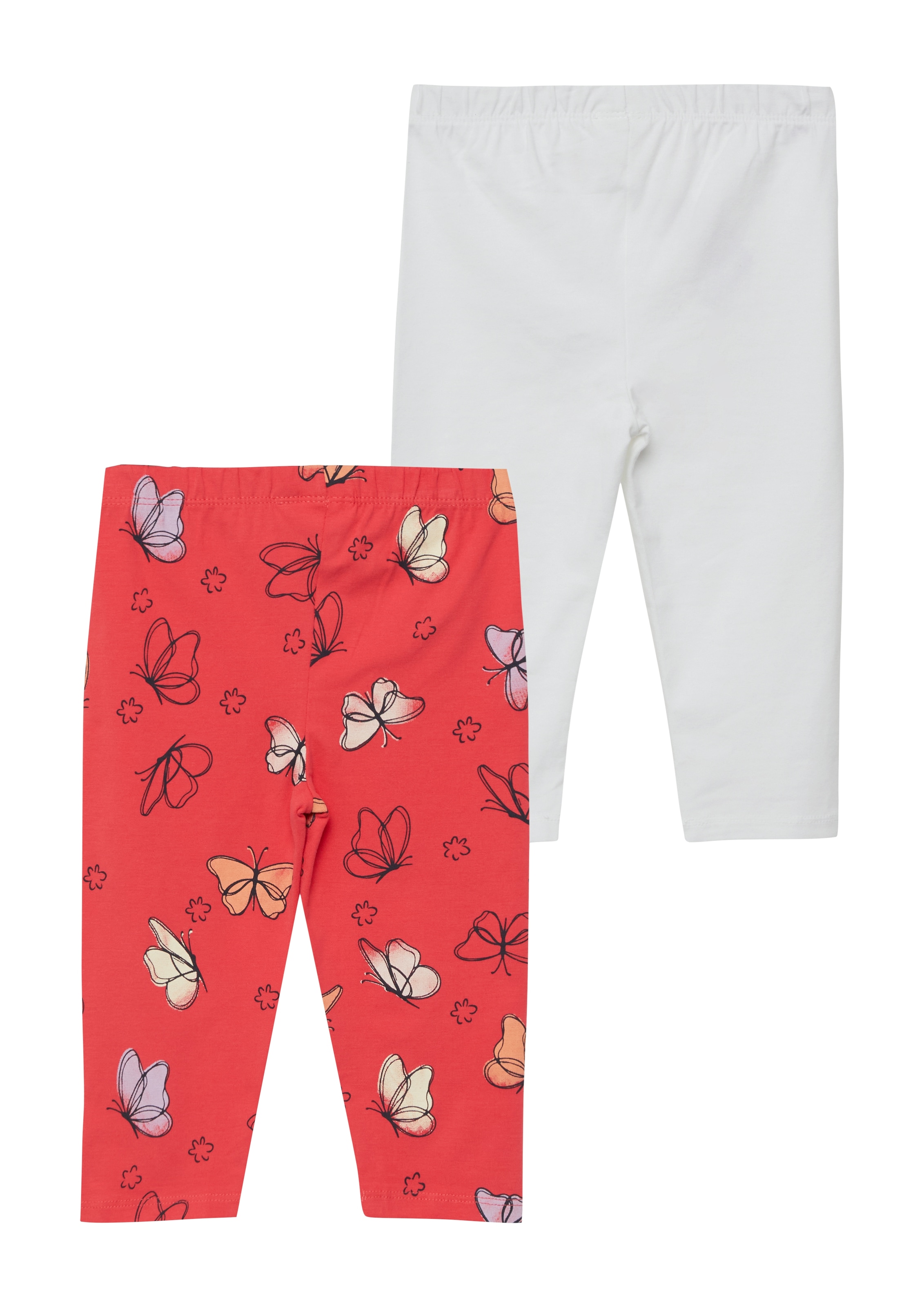 s.Oliver Junior Leggings 3/4  2er Pack, für Girls, unifarben und gemustert