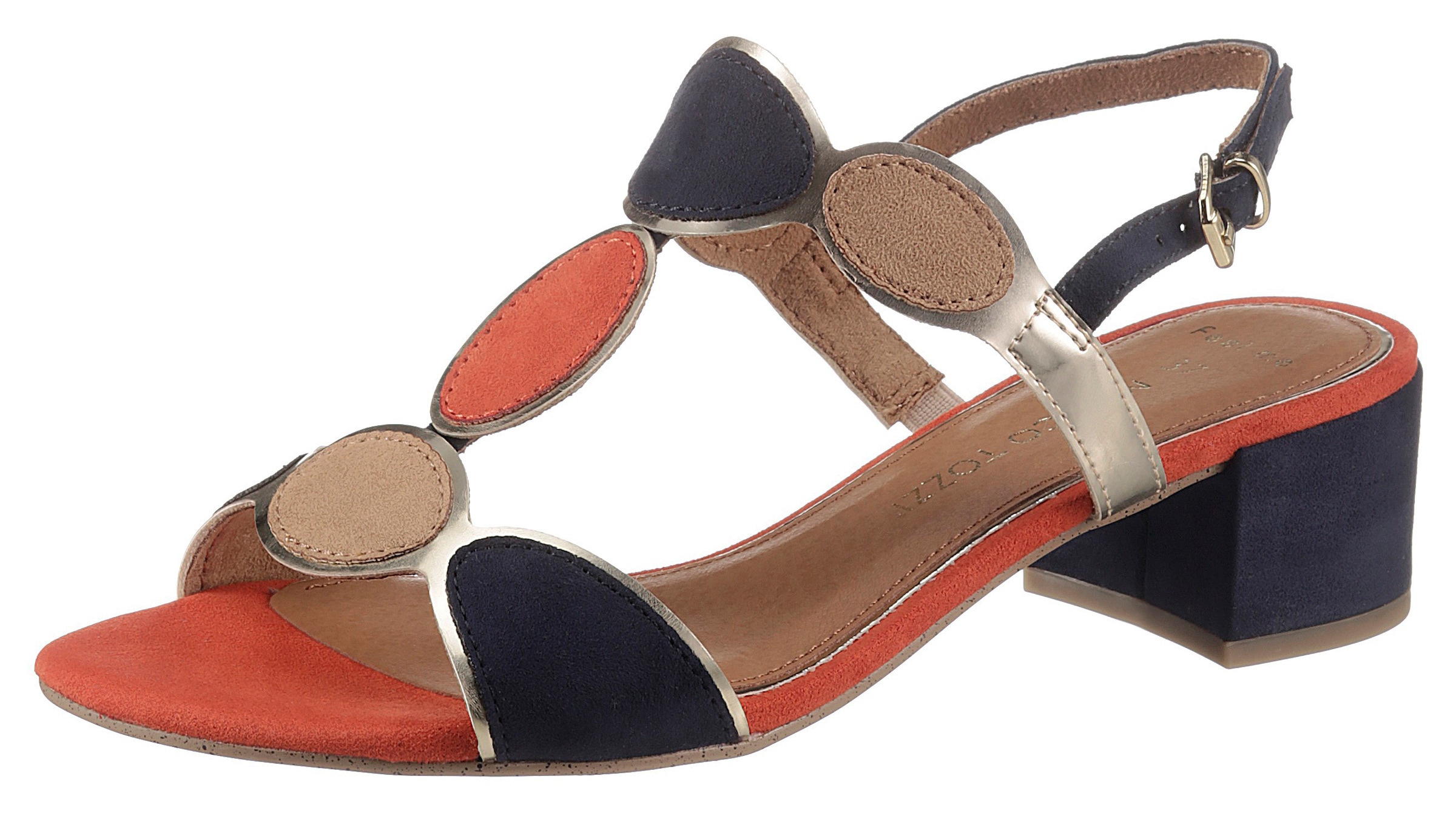 Image of MARCO TOZZI Sandalette, Blockabsatz, Sommerschuh, Riemchensandale mit verstellbarer Schnalle