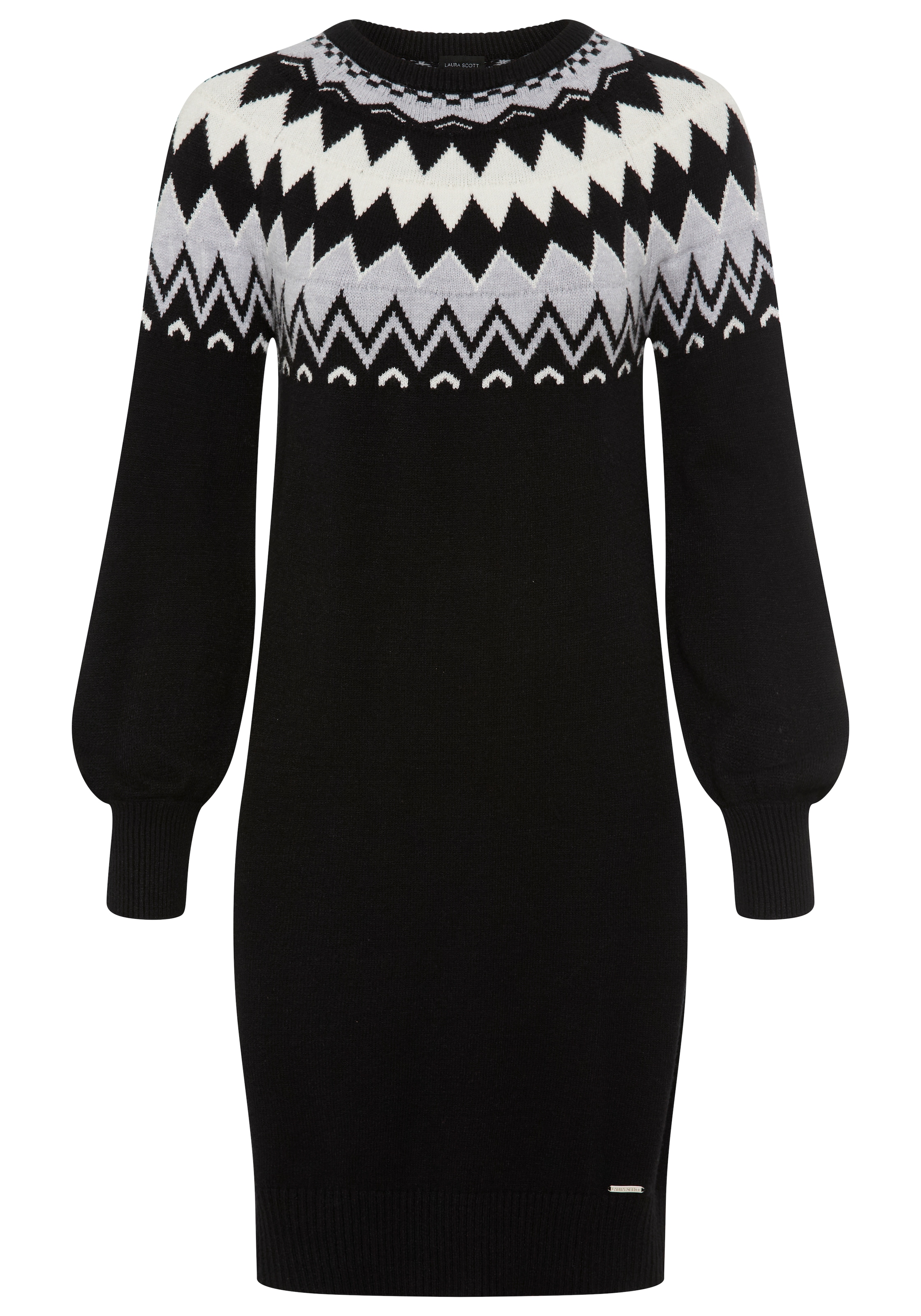 Laura Scott Robe en tricot mit kuscheligem Norwegermuster - NEUE KOLLEKTION