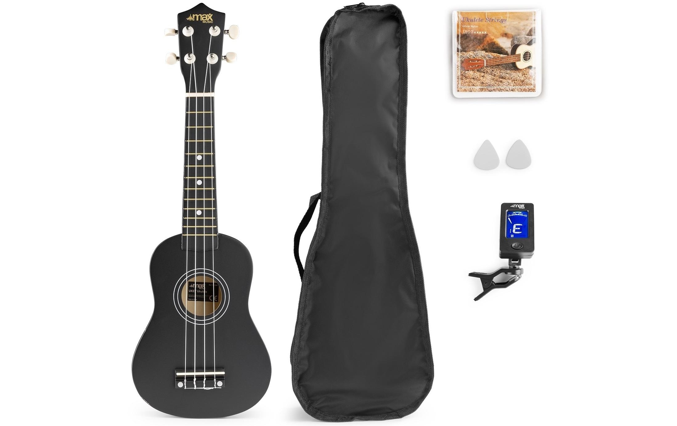 Ukulele »UKEY Set Soprano Schwarz 21 Zoll«