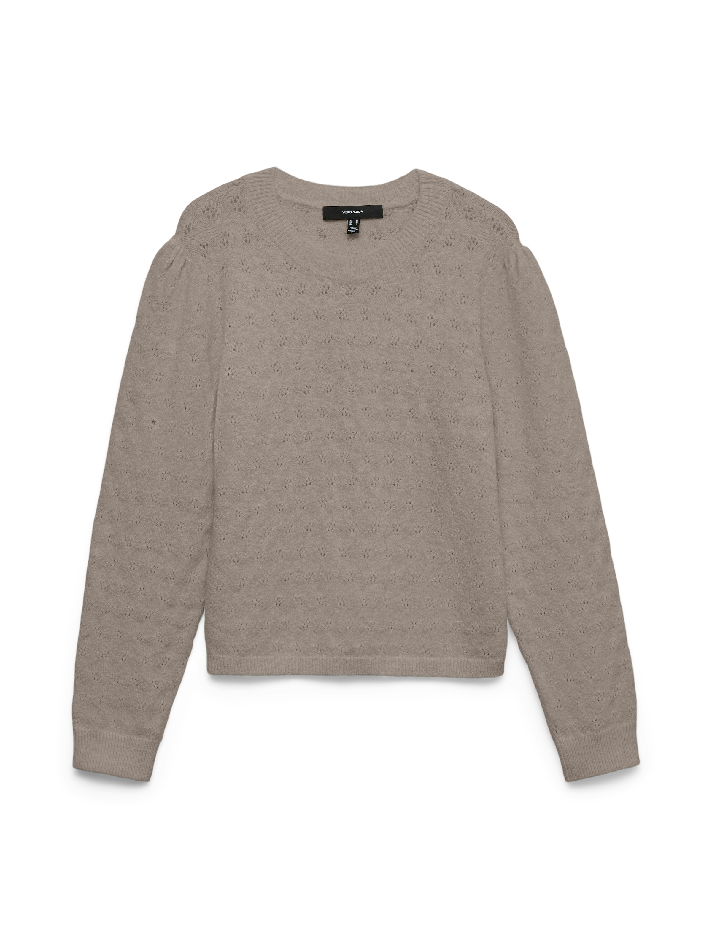 Vero Moda Pull en tricot »VMDOFFY STITCH LS O-NECK PULLOVER NOOS« mélange de matériaux, coupe régulière