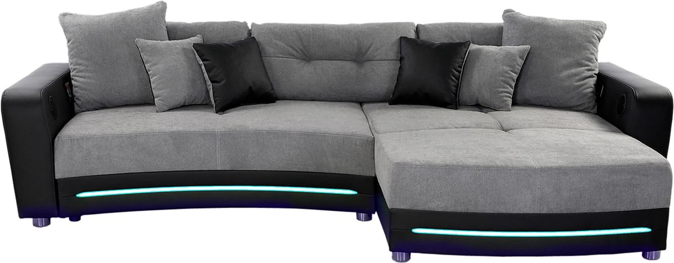 Jockenhöfer Gruppe Ecksofa Laredo, inklusive RGB-LED-Beleuchtung und Bluetooth-Soundsystem