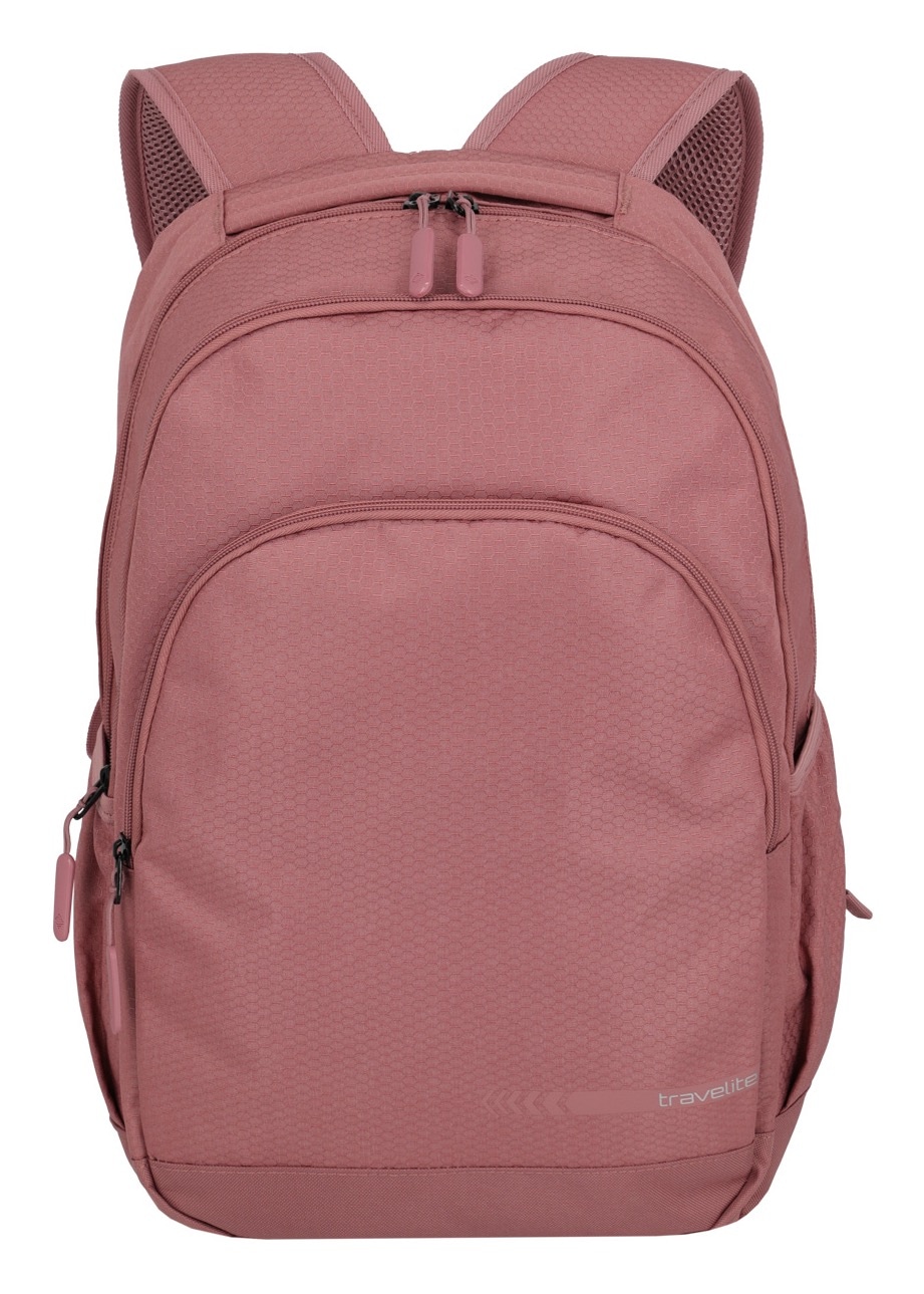 travelite Laptoprucksack »Kick Off L, 45 cm, rosé«, Arbeitsrucksack Schulrucksack Streetpack mit 15,6-Zoll Laptopfach