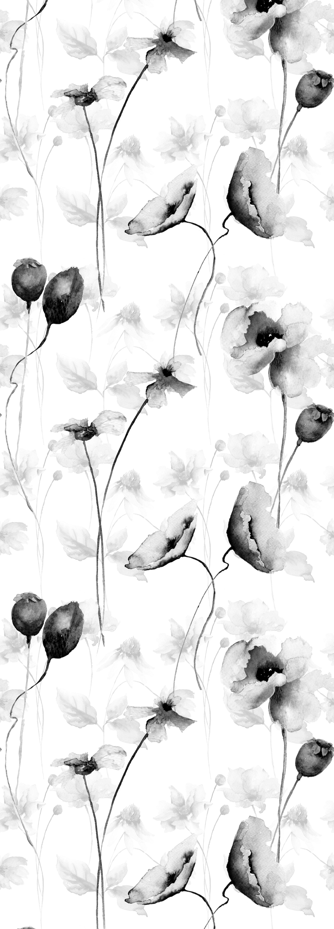 Image of queence Vinyltapete "Moy" Motiv bedruckt botanisch floral gemustert natürlich glatt 90x250cm, selbstklebend, kinderleichte Anbringung, Sticker