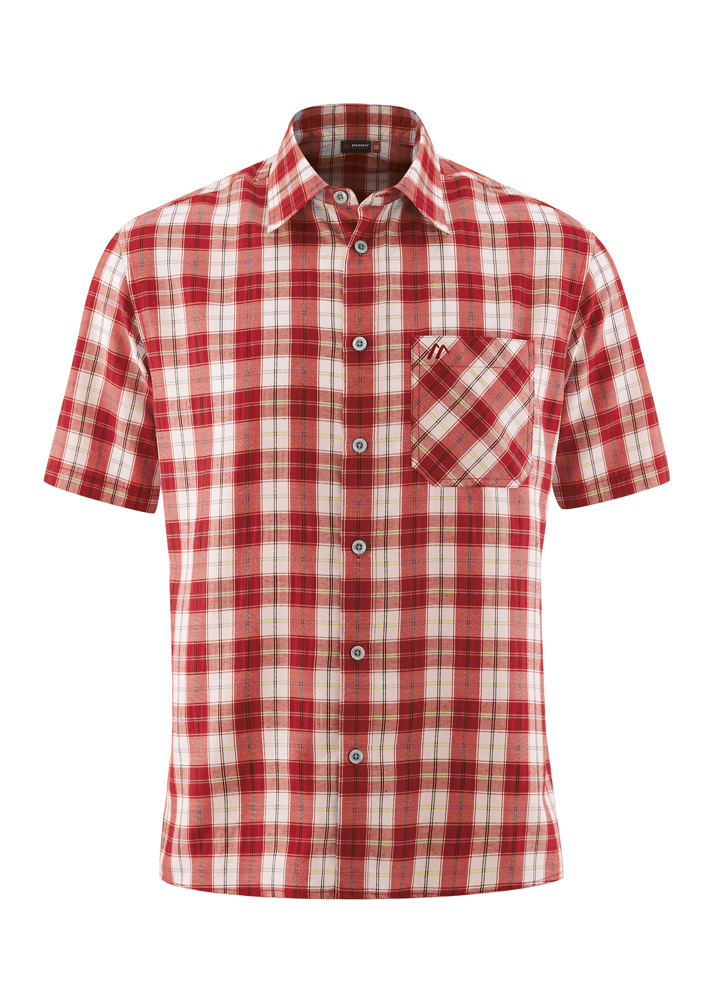 Image of Maier Sports Funktionshemd »Mauro«, Kariertes Kurzarm-Hemd für Wandern, Reisen und Freizeit bei Ackermann Versand Schweiz